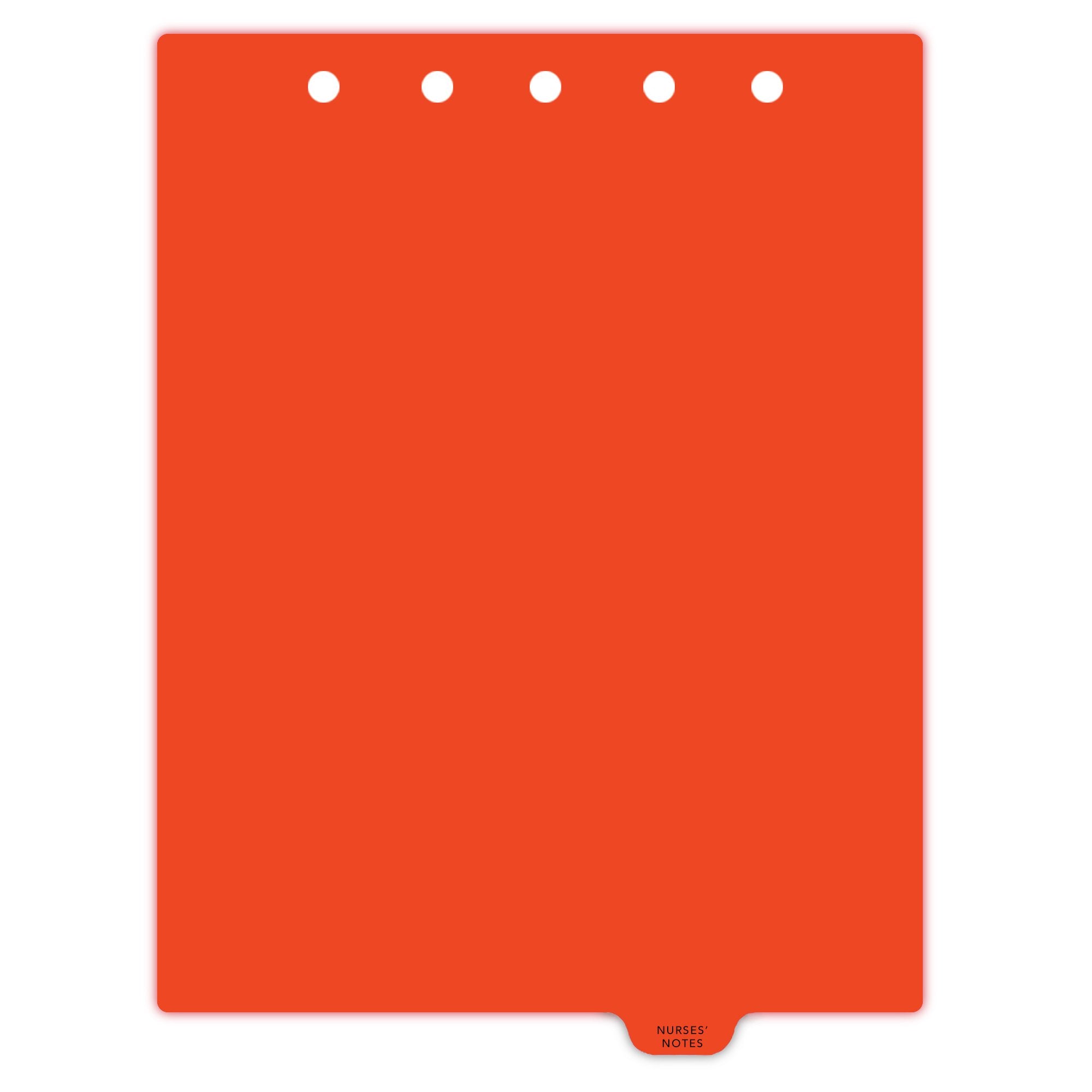 Heavy Duty Plastic Medical Chart Divider Tabs, Bottom Tab, 1/9 Cut, Tab 7 Position