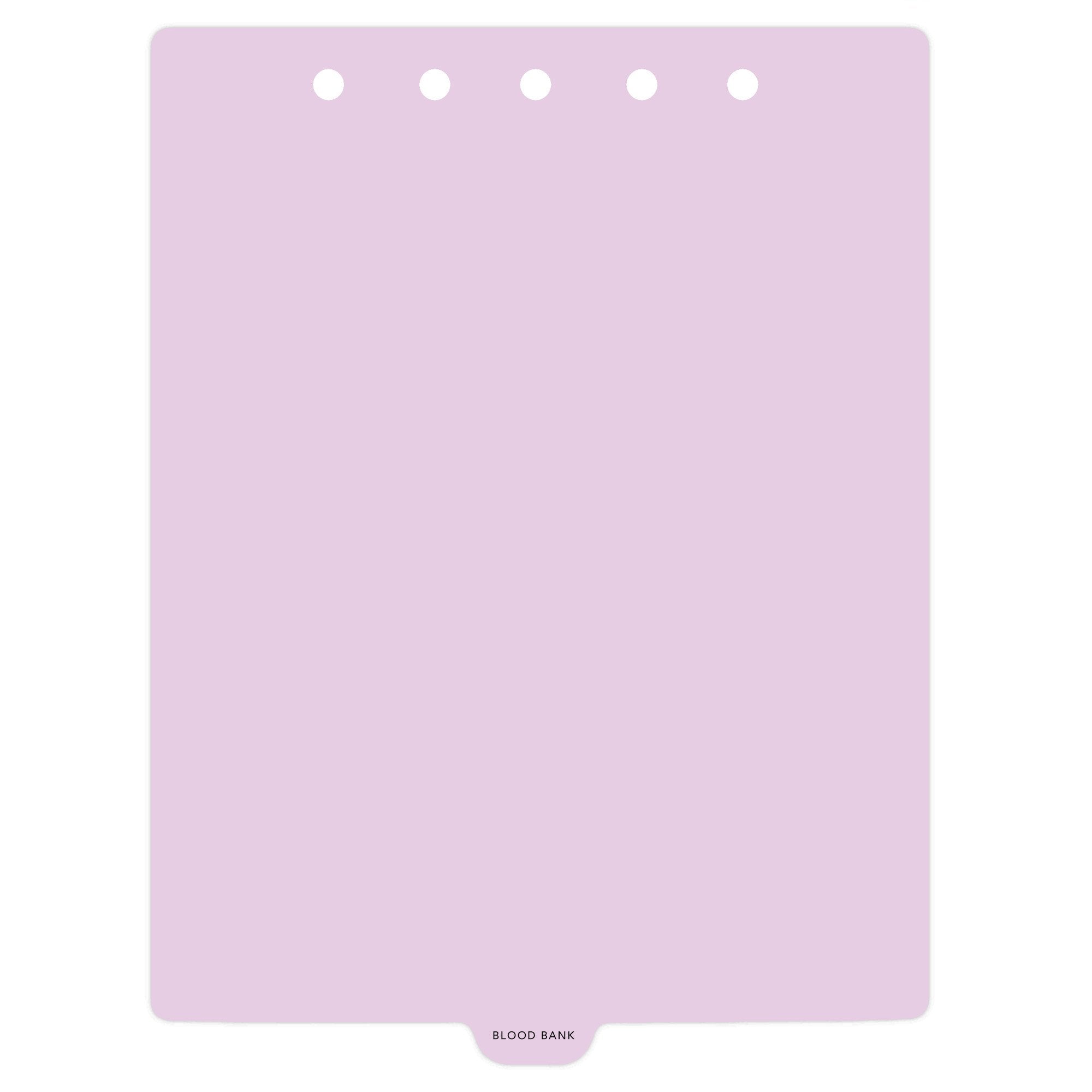 Heavy Duty Plastic Medical Chart Divider Tabs, Bottom Tab, 1/9 Cut, Tab 5 Position