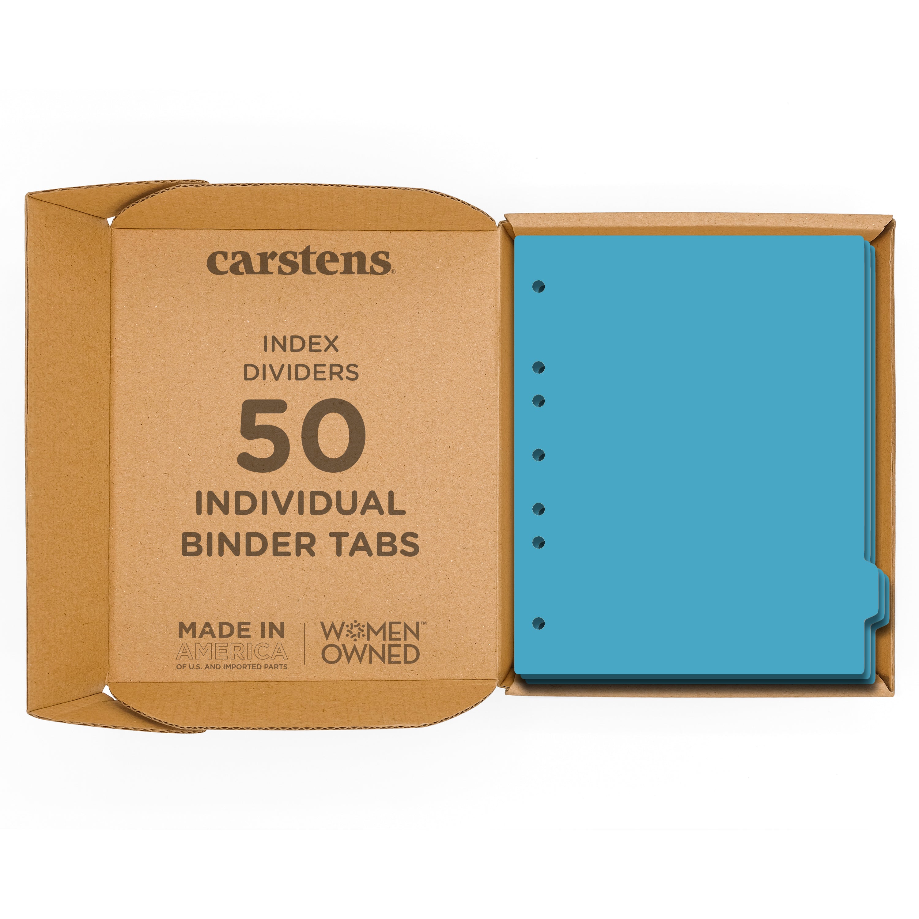 Heavy Duty Blank Plastic Ring Binder Divider Tabs, Side Tab, 1/9 Cut