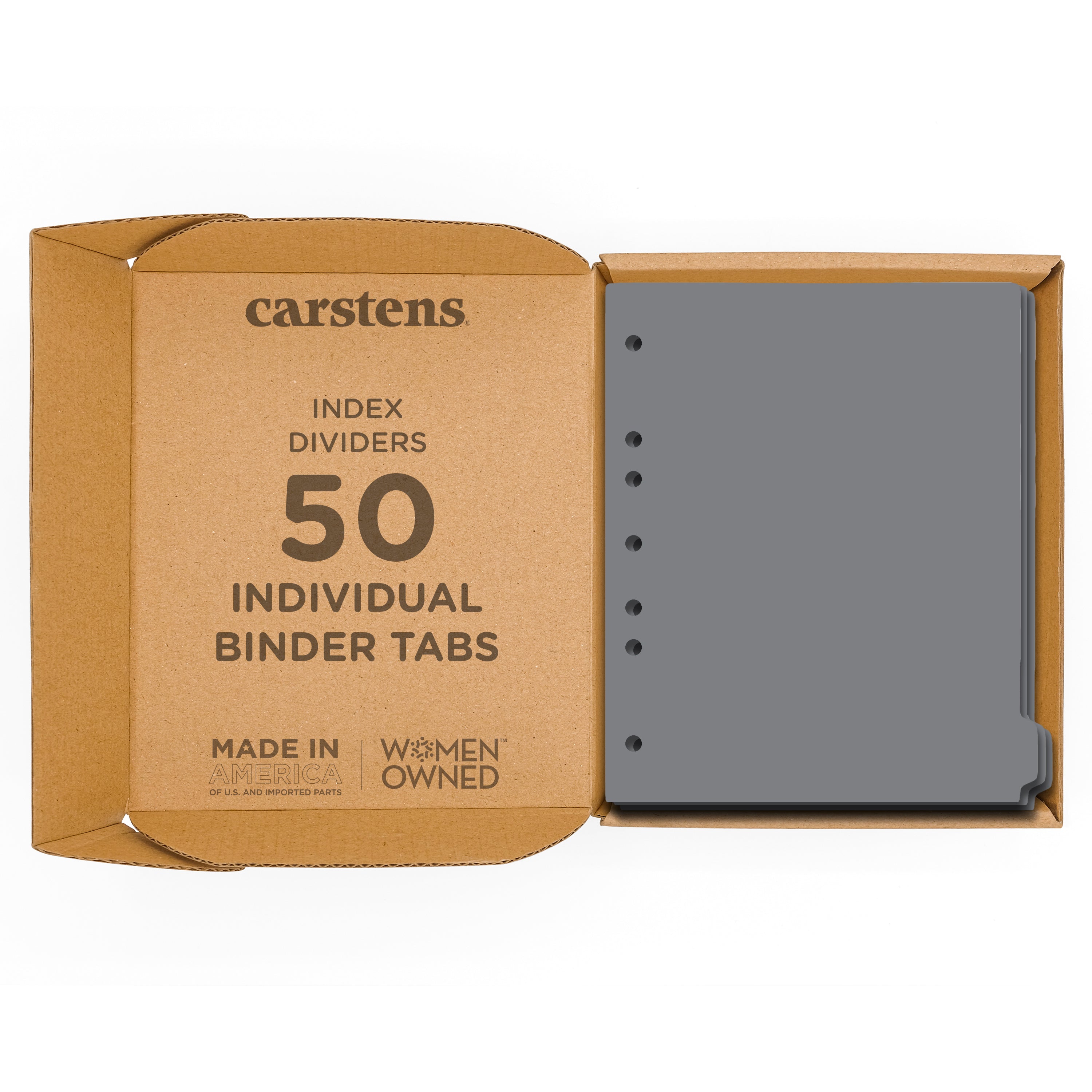 Heavy Duty Blank Plastic Ring Binder Divider Tabs, Side Tab, 1/9 Cut
