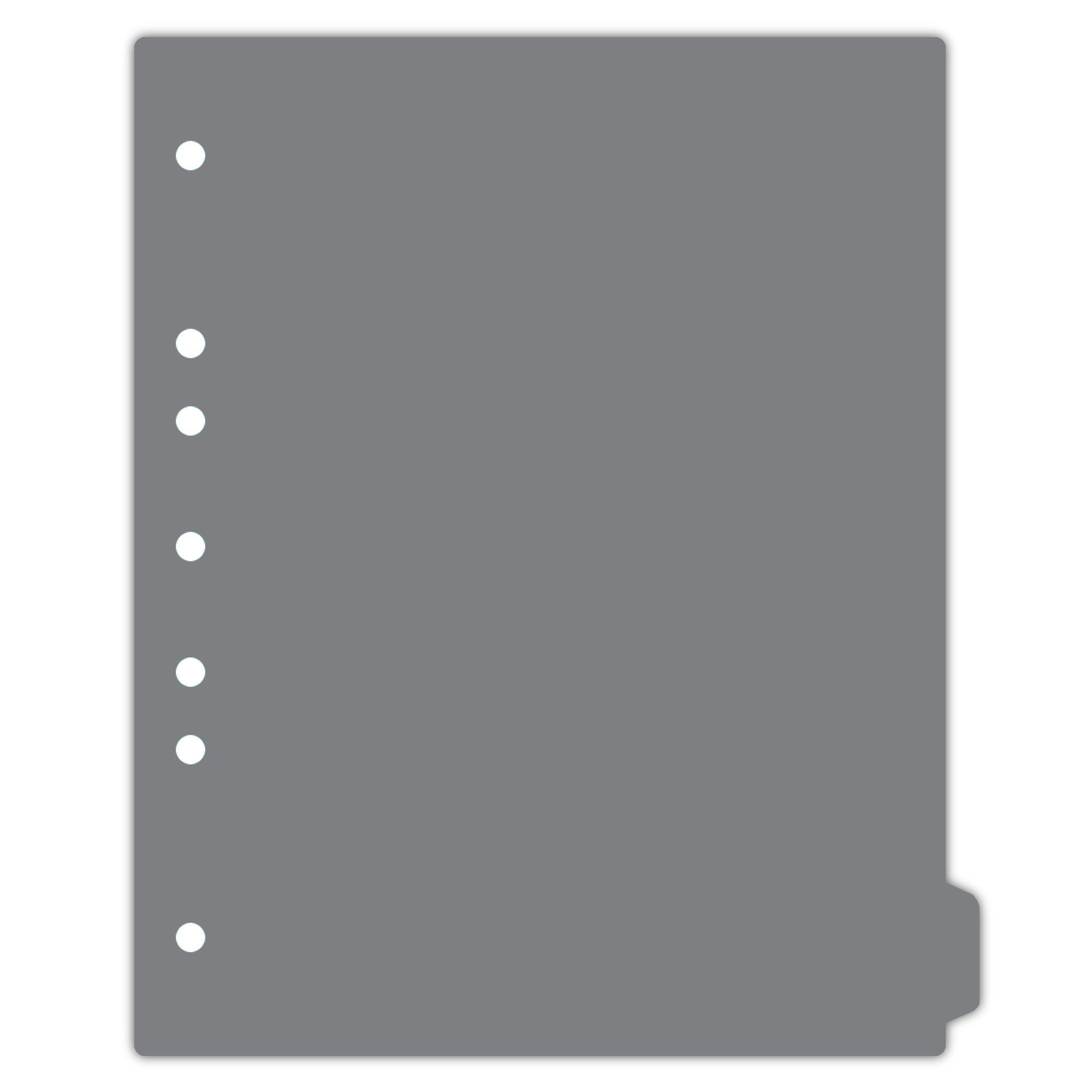 Heavy Duty Blank Plastic Ring Binder Divider Tabs, Side Tab, 1/9 Cut