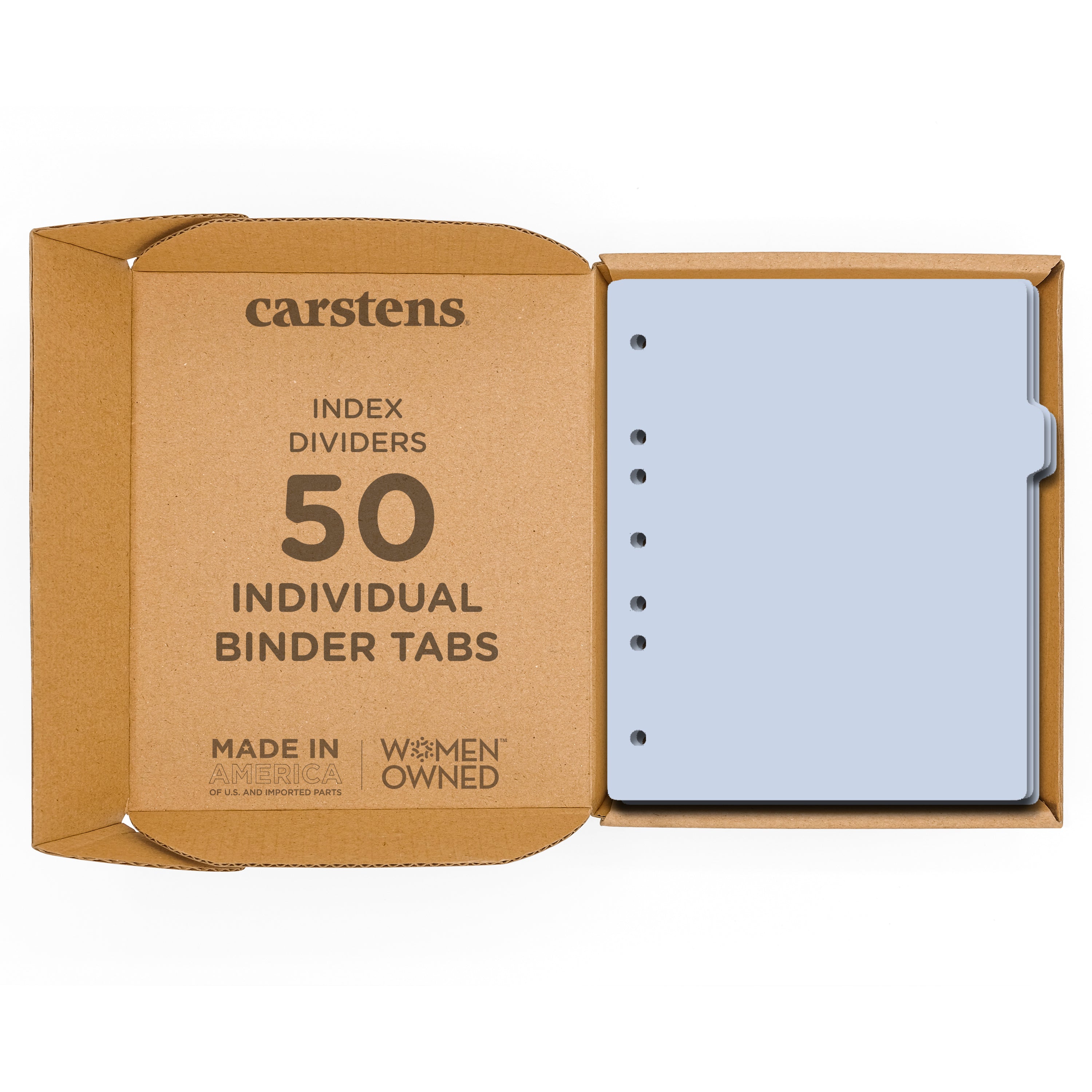 Heavy Duty Blank Plastic Ring Binder Divider Tabs, Side Tab, 1/9 Cut