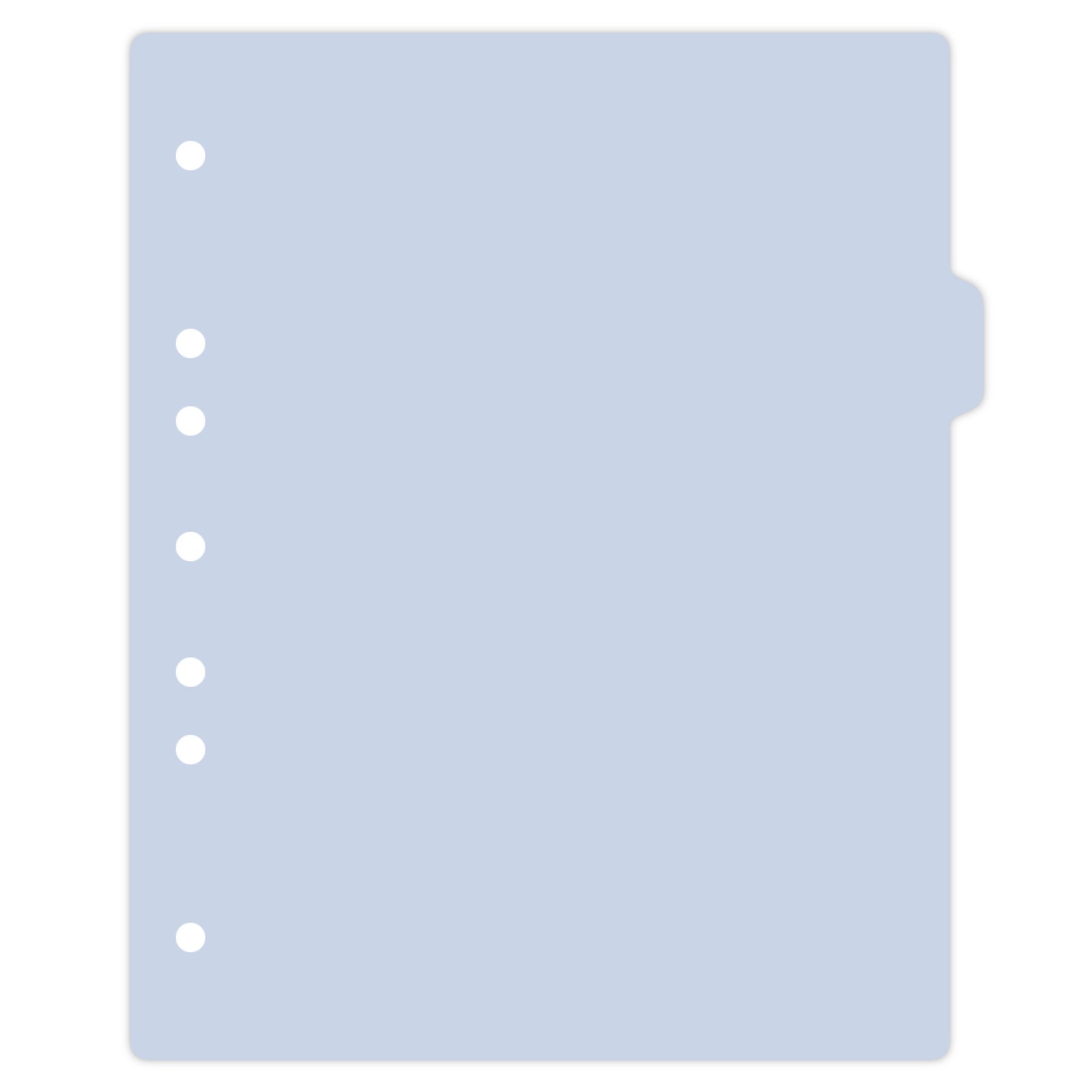 Heavy Duty Blank Plastic Ring Binder Divider Tabs, Side Tab, 1/9 Cut