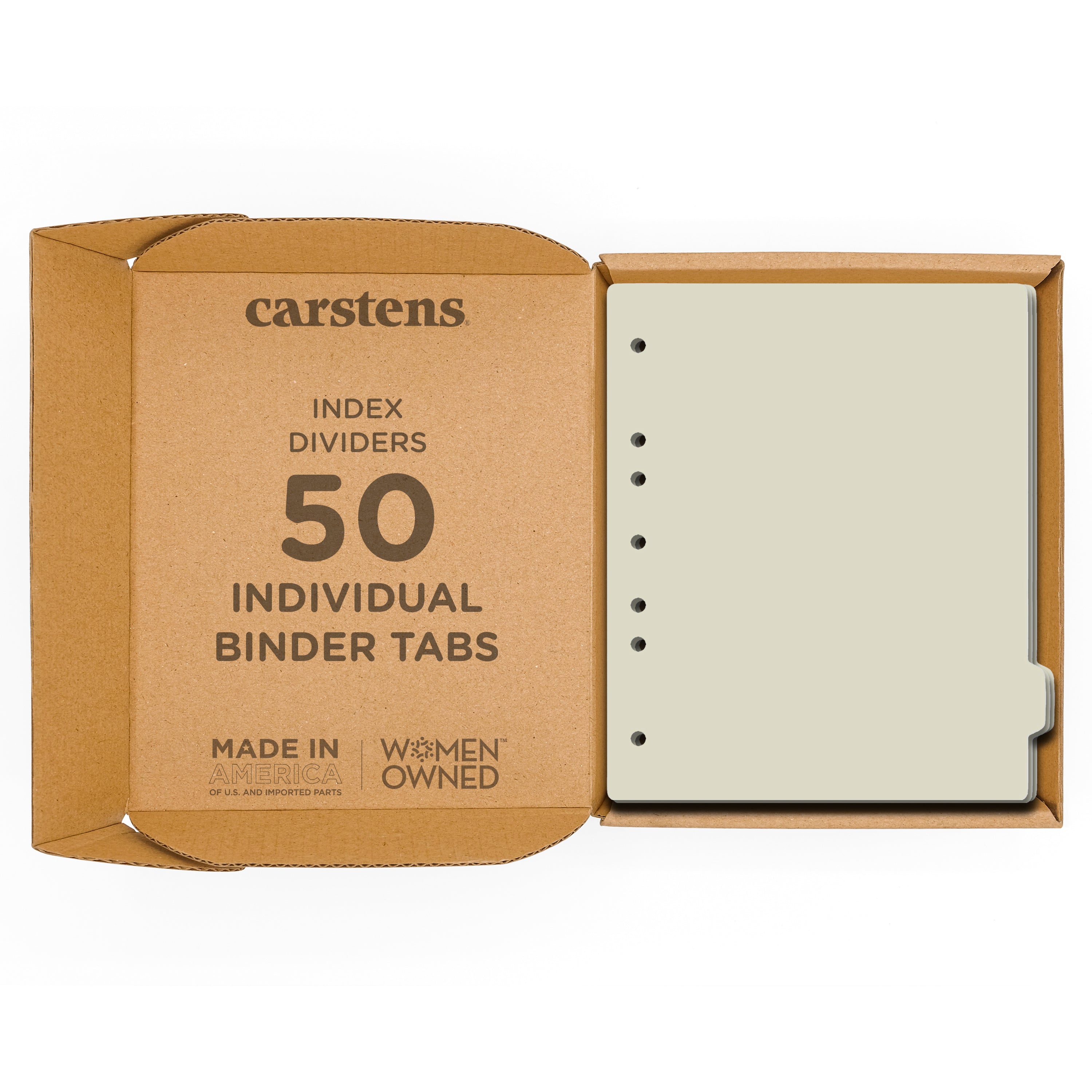 Heavy Duty Blank Plastic Ring Binder Divider Tabs, Side Tab, 1/9 Cut