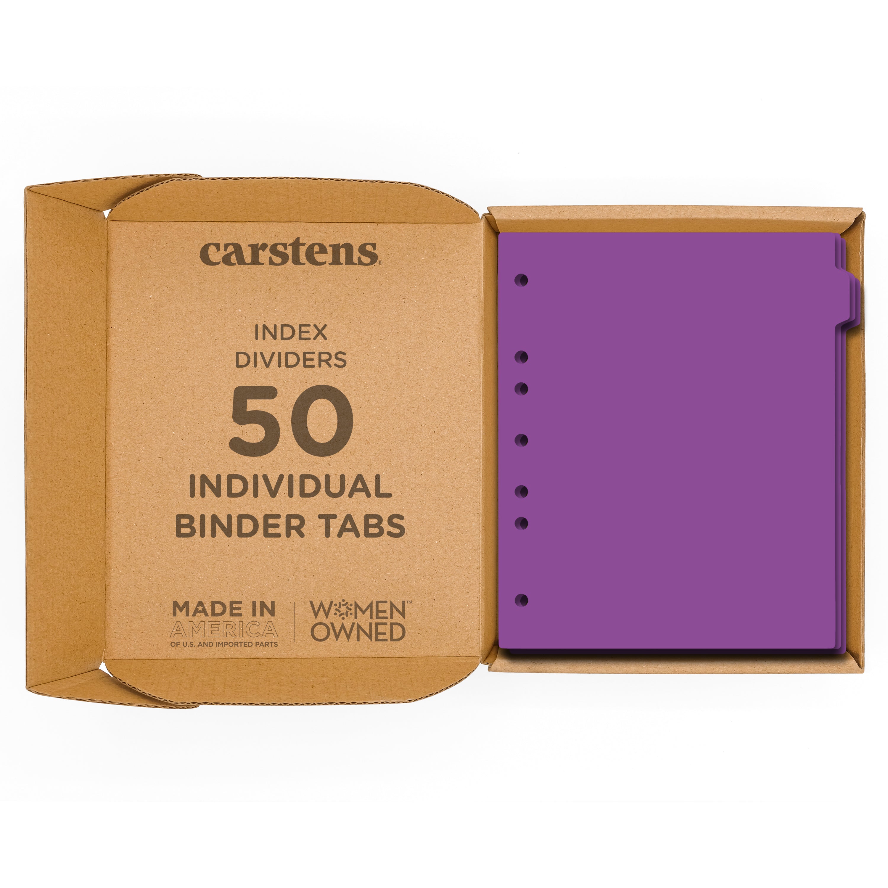 Heavy Duty Blank Plastic Ring Binder Divider Tabs, Side Tab, 1/9 Cut