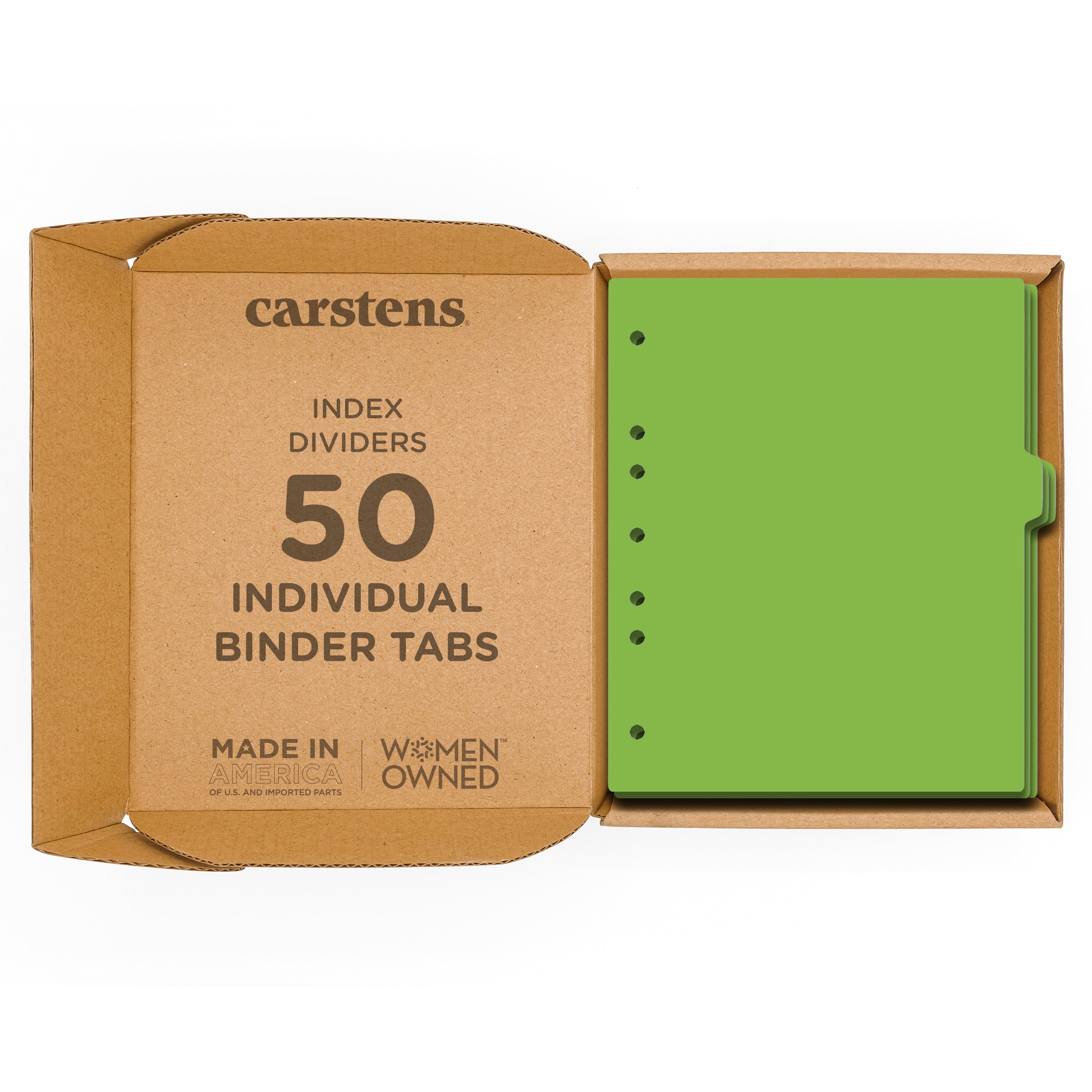 Heavy Duty Blank Plastic Ring Binder Divider Tabs, Side Tab, 1/9 Cut