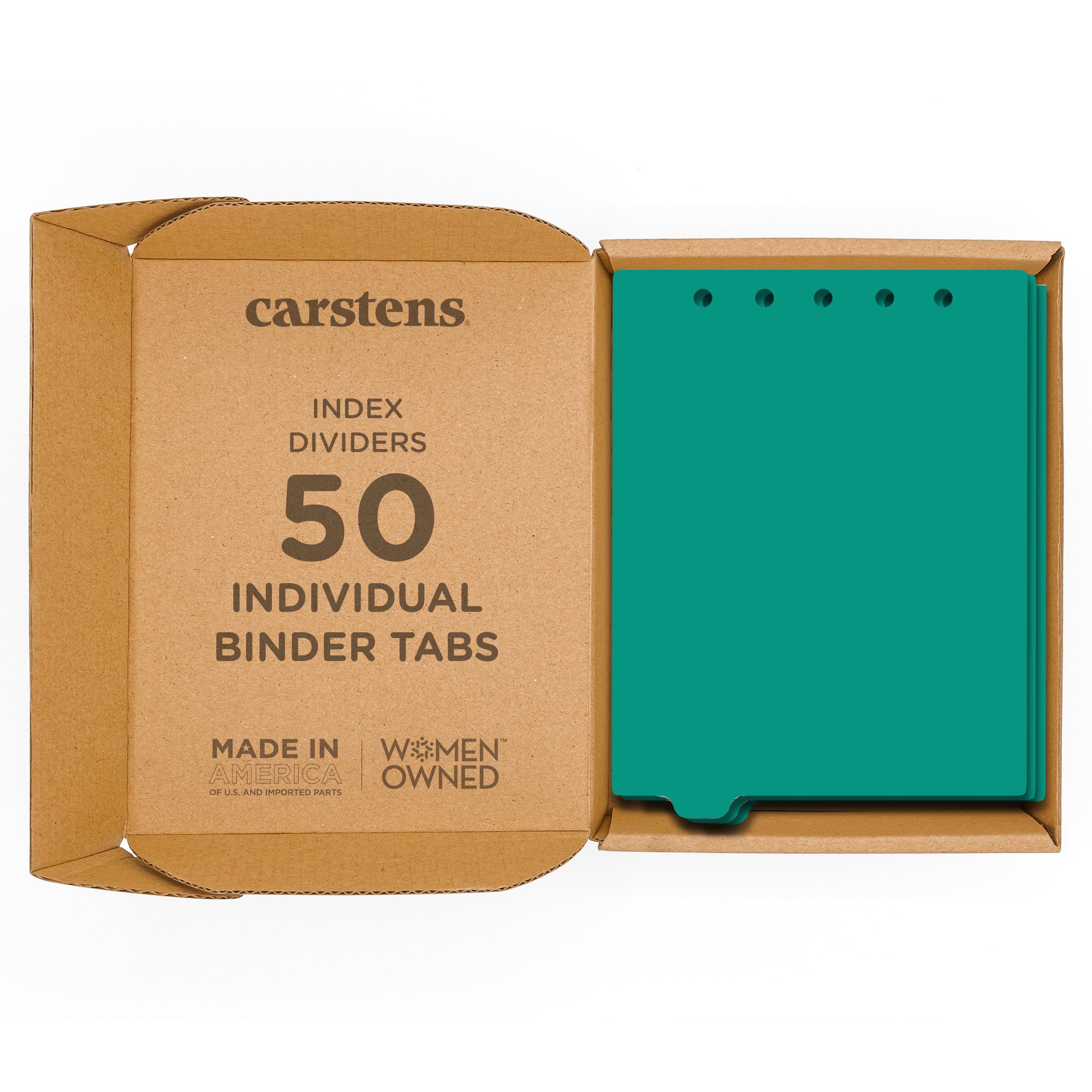 Heavy Duty Blank Plastic Ring Binder Dividers Tabs, Top Tab, 1/9 Cut