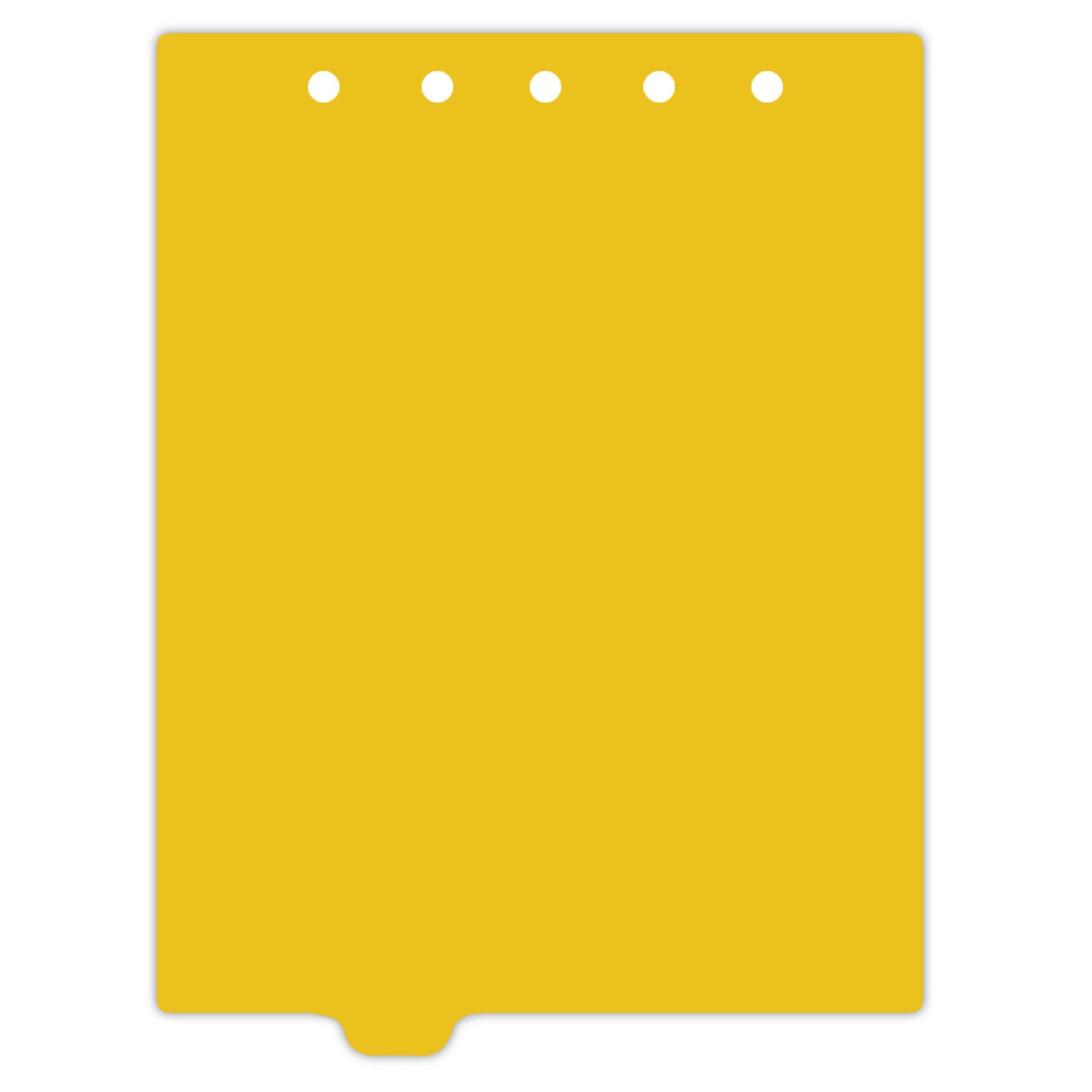 Heavy Duty Blank Plastic Ring Binder Dividers Tabs, Top Tab, 1/9 Cut