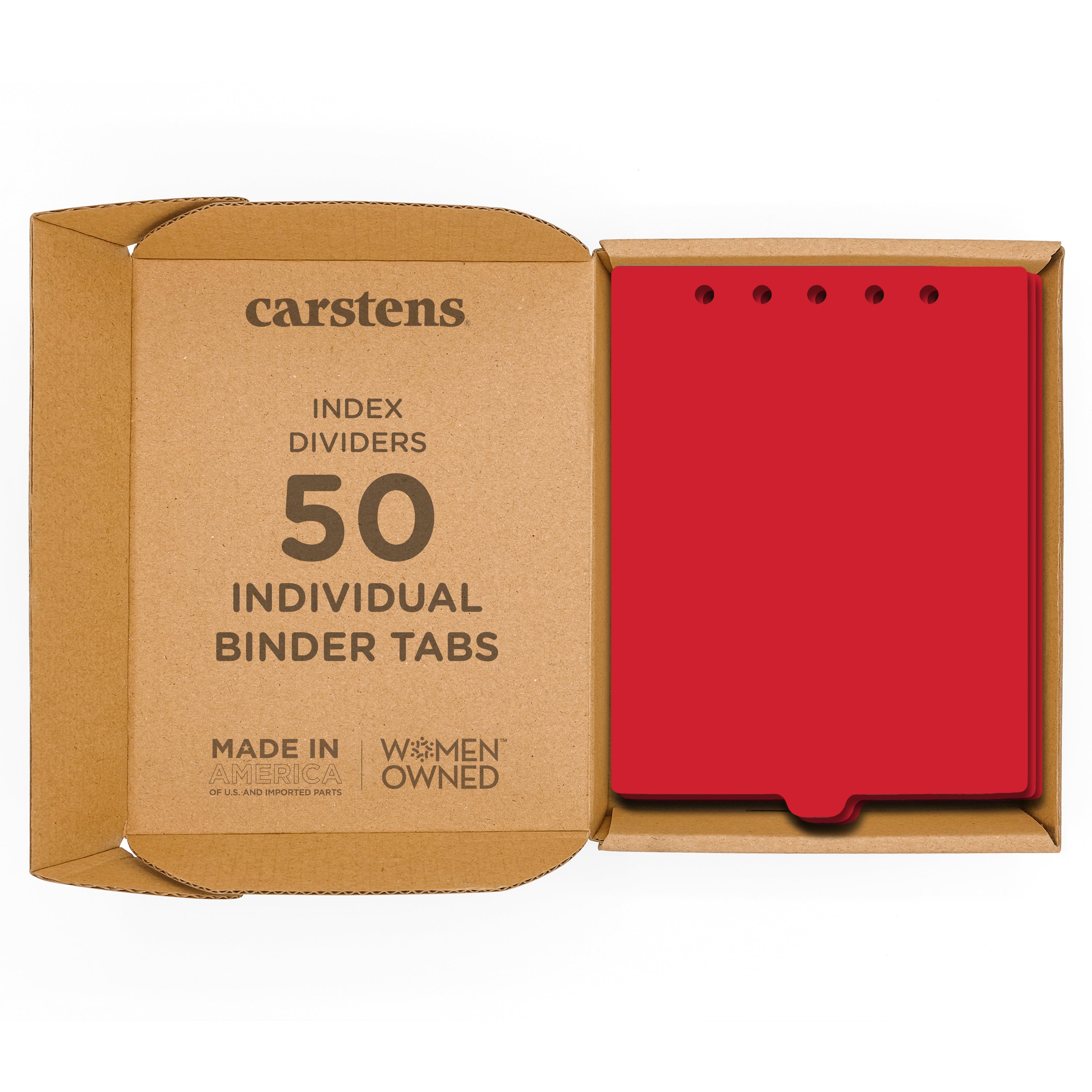 Heavy Duty Blank Plastic Ring Binder Dividers Tabs, Top Tab, 1/9 Cut