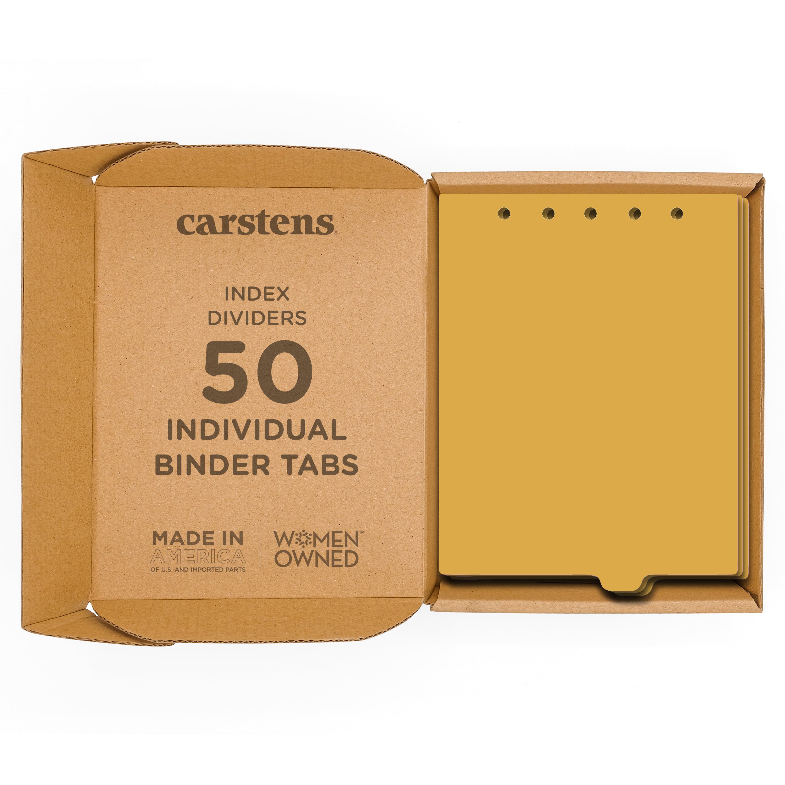 Heavy Duty Blank Plastic Ring Binder Dividers Tabs, Top Tab, 1/9 Cut