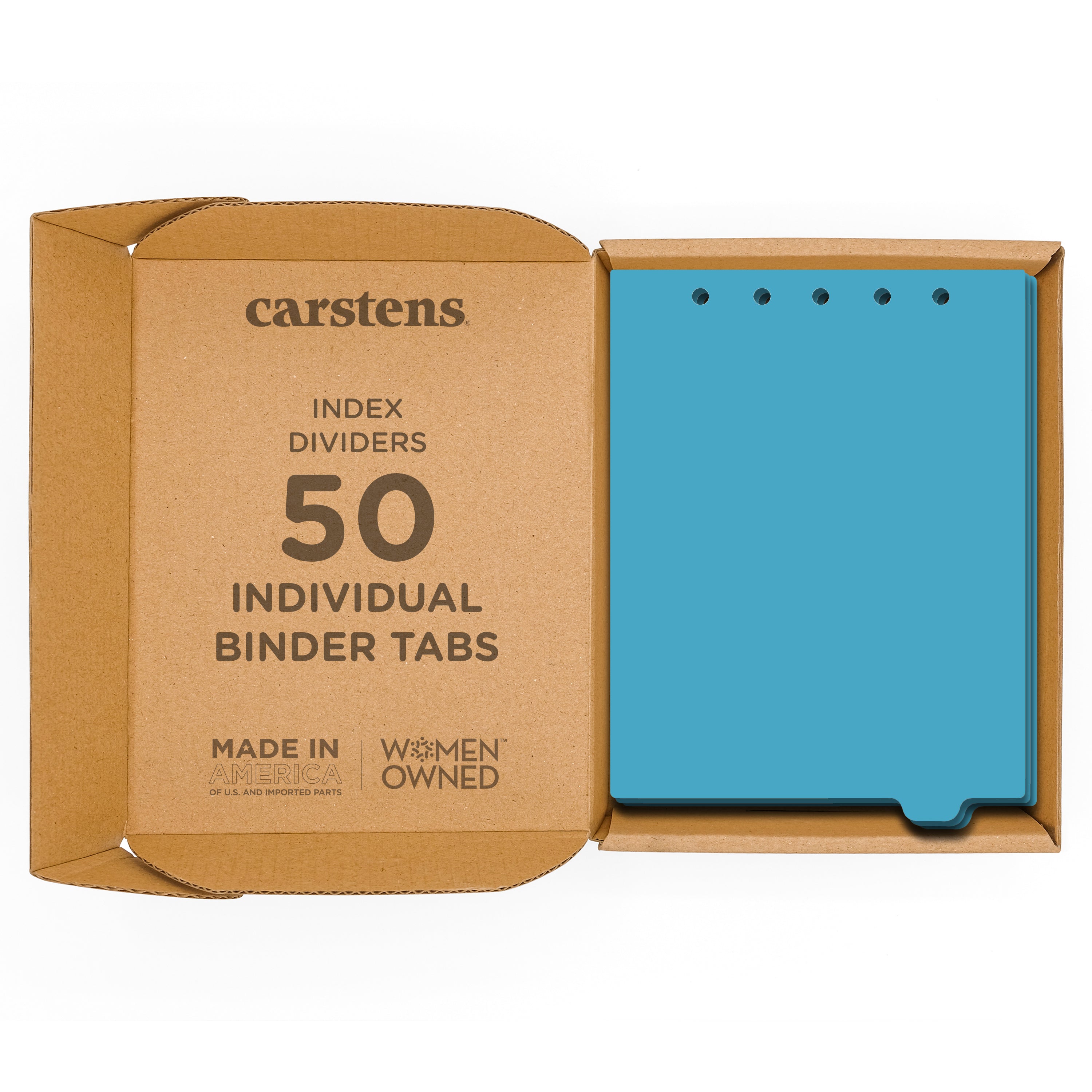 Heavy Duty Blank Plastic Ring Binder Dividers Tabs, Top Tab, 1/9 Cut