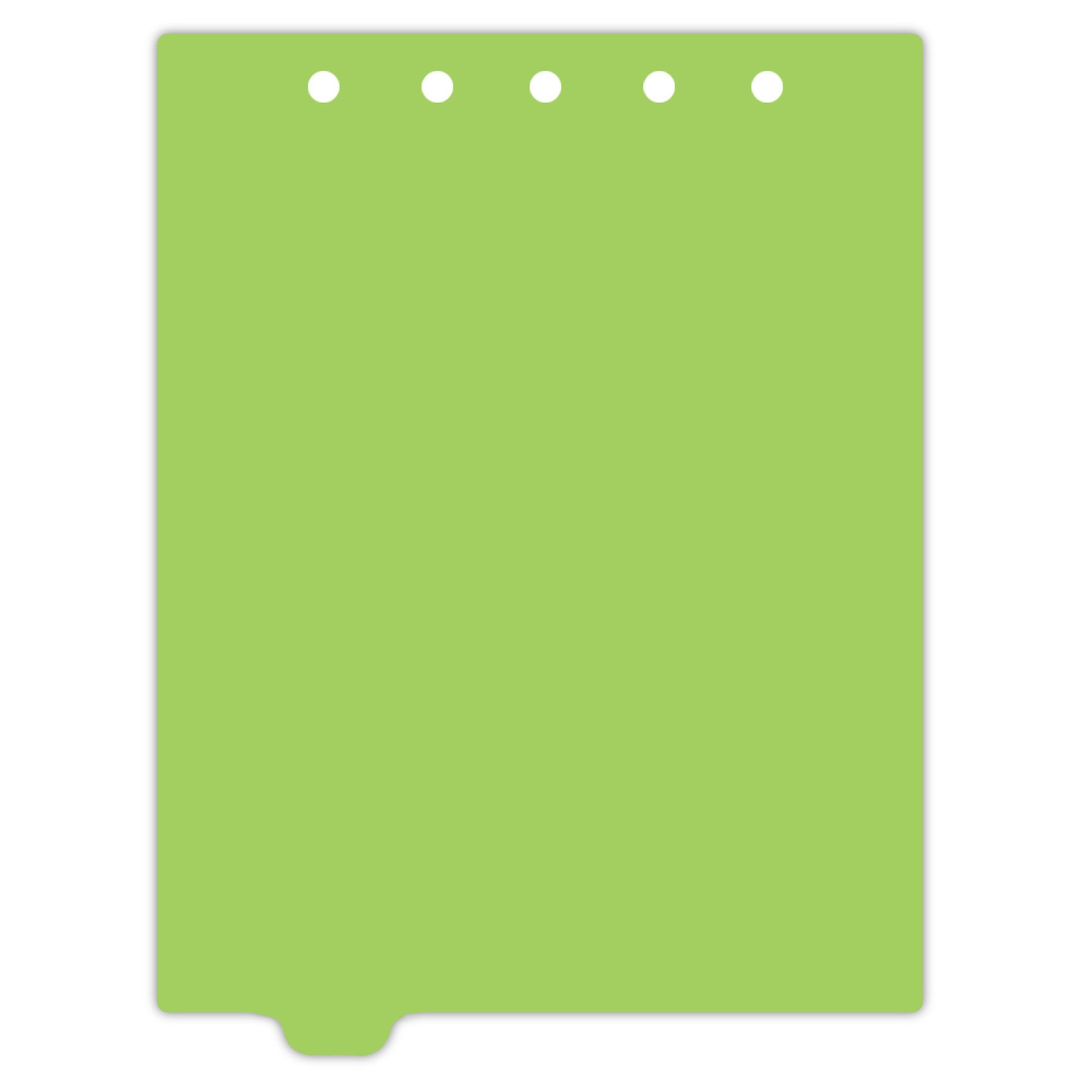 Heavy Duty Blank Plastic Ring Binder Dividers Tabs, Top Tab, 1/9 Cut