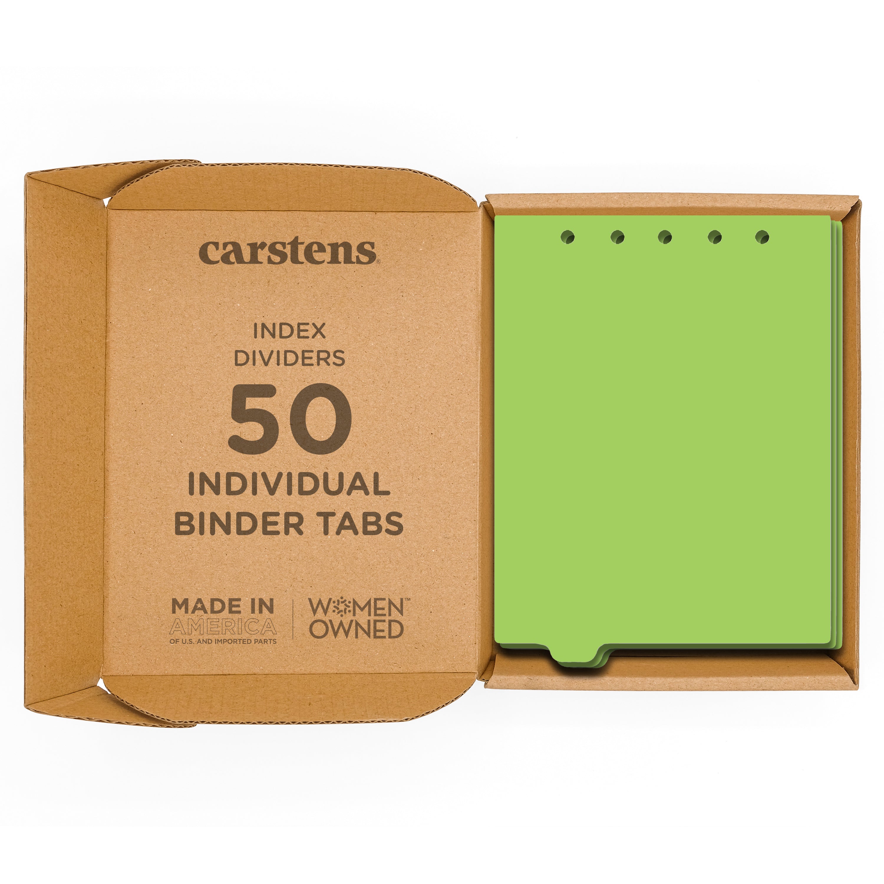 Heavy Duty Blank Plastic Ring Binder Dividers Tabs, Top Tab, 1/9 Cut