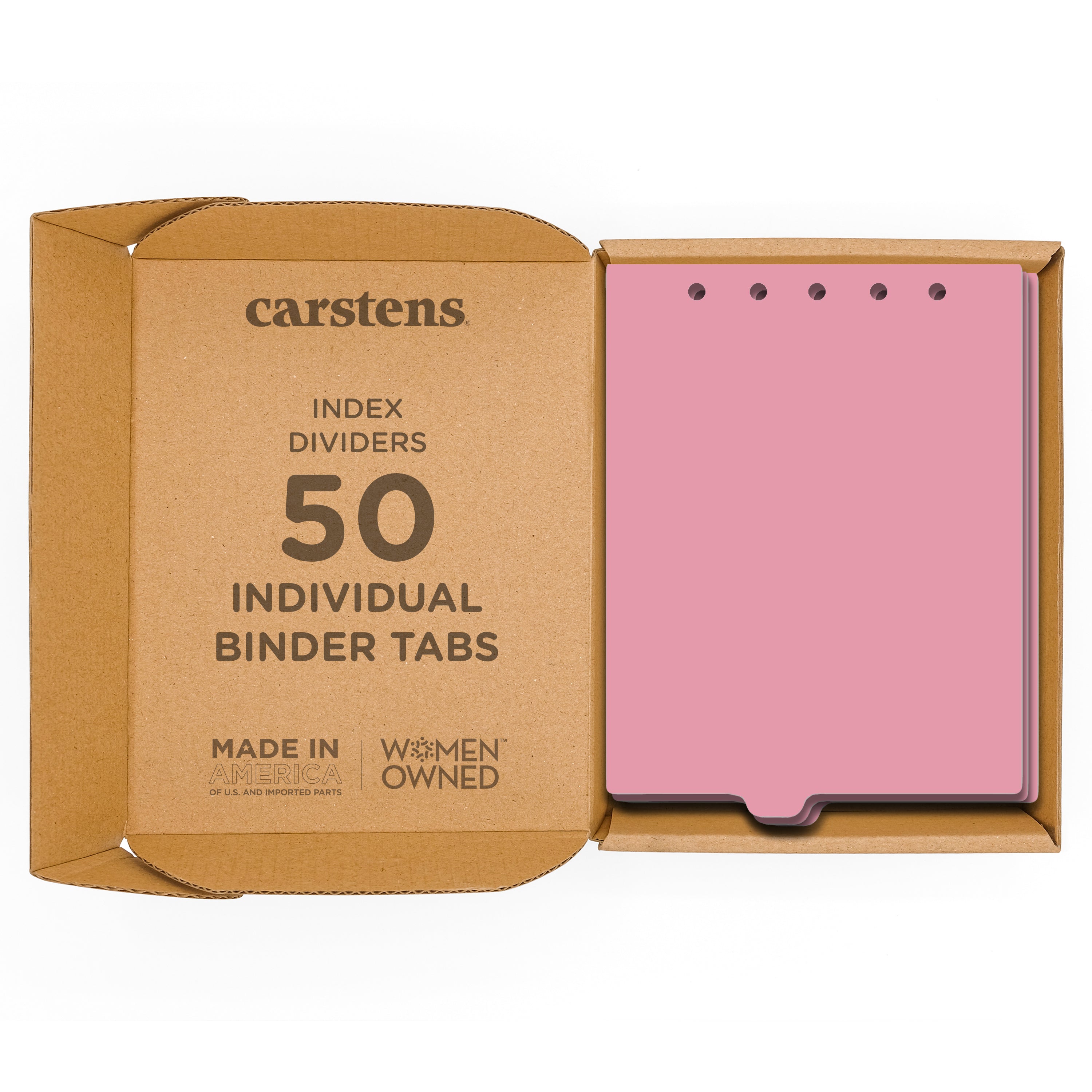 Heavy Duty Blank Plastic Ring Binder Dividers Tabs, Top Tab, 1/9 Cut