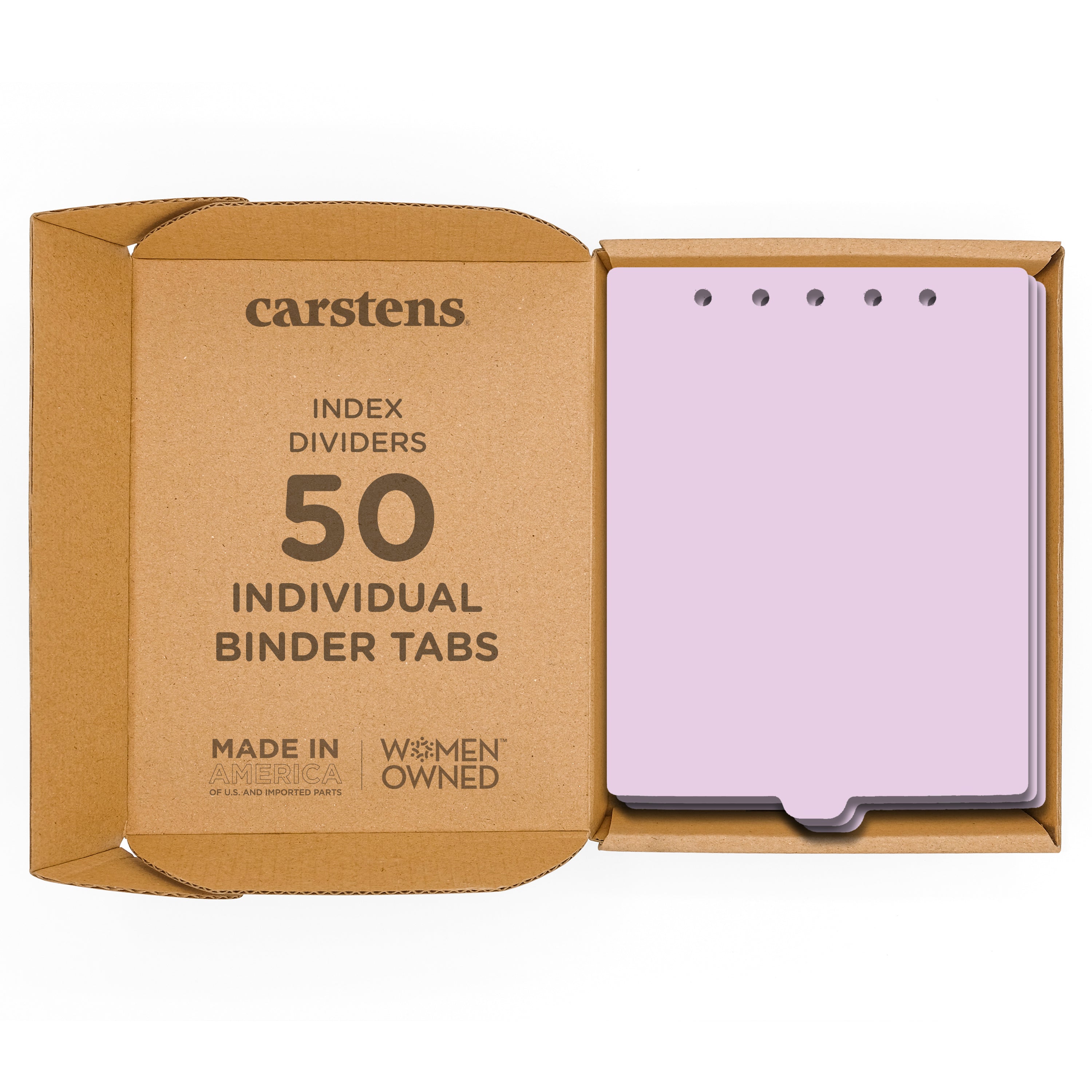 Heavy Duty Blank Plastic Ring Binder Dividers Tabs, Top Tab, 1/9 Cut