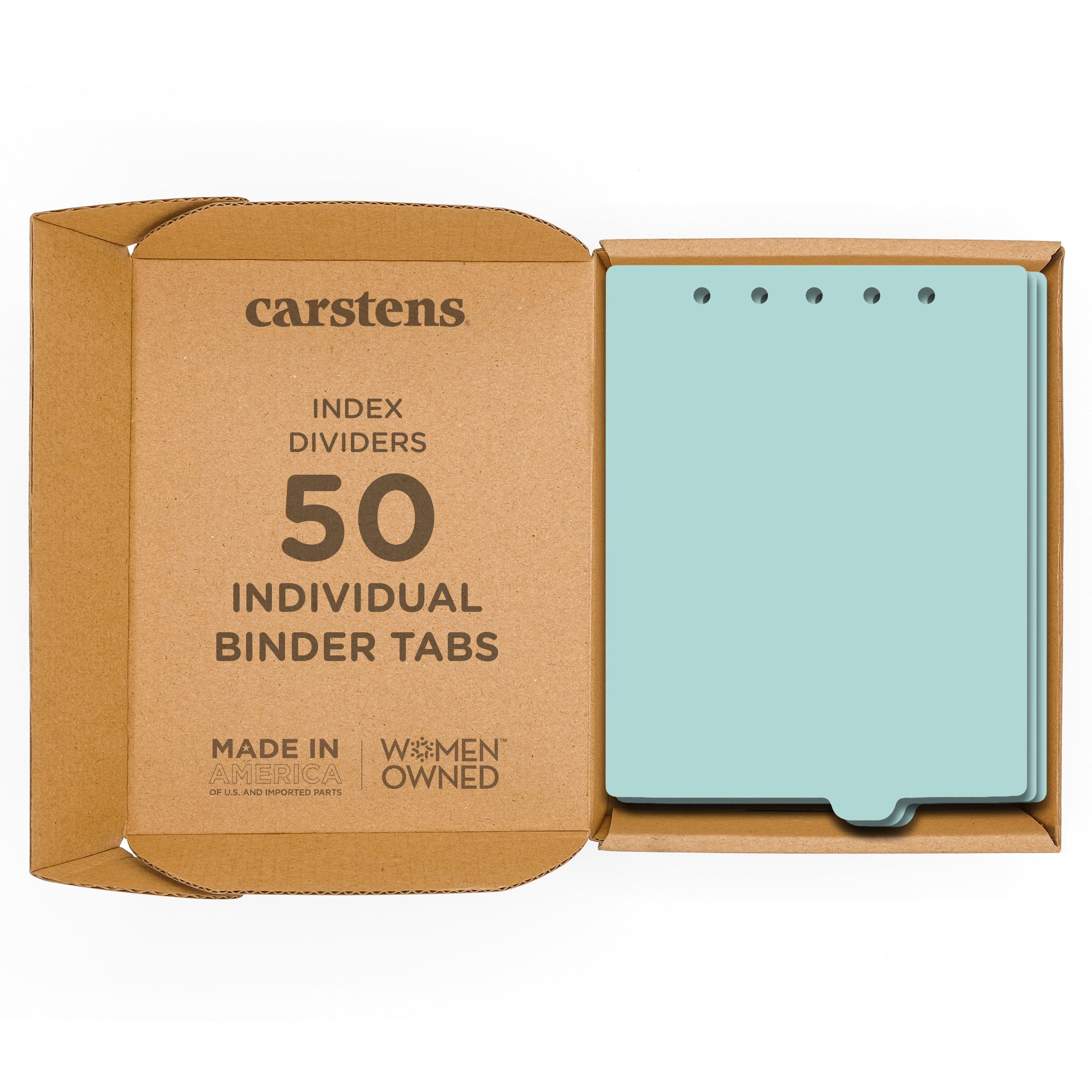 Heavy Duty Blank Plastic Ring Binder Dividers Tabs, Top Tab, 1/9 Cut