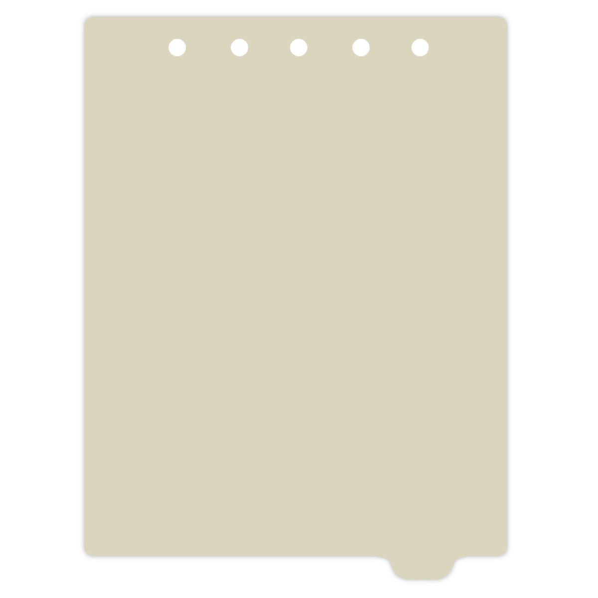 Heavy Duty Blank Plastic Ring Binder Dividers Tabs, Top Tab, 1/9 Cut