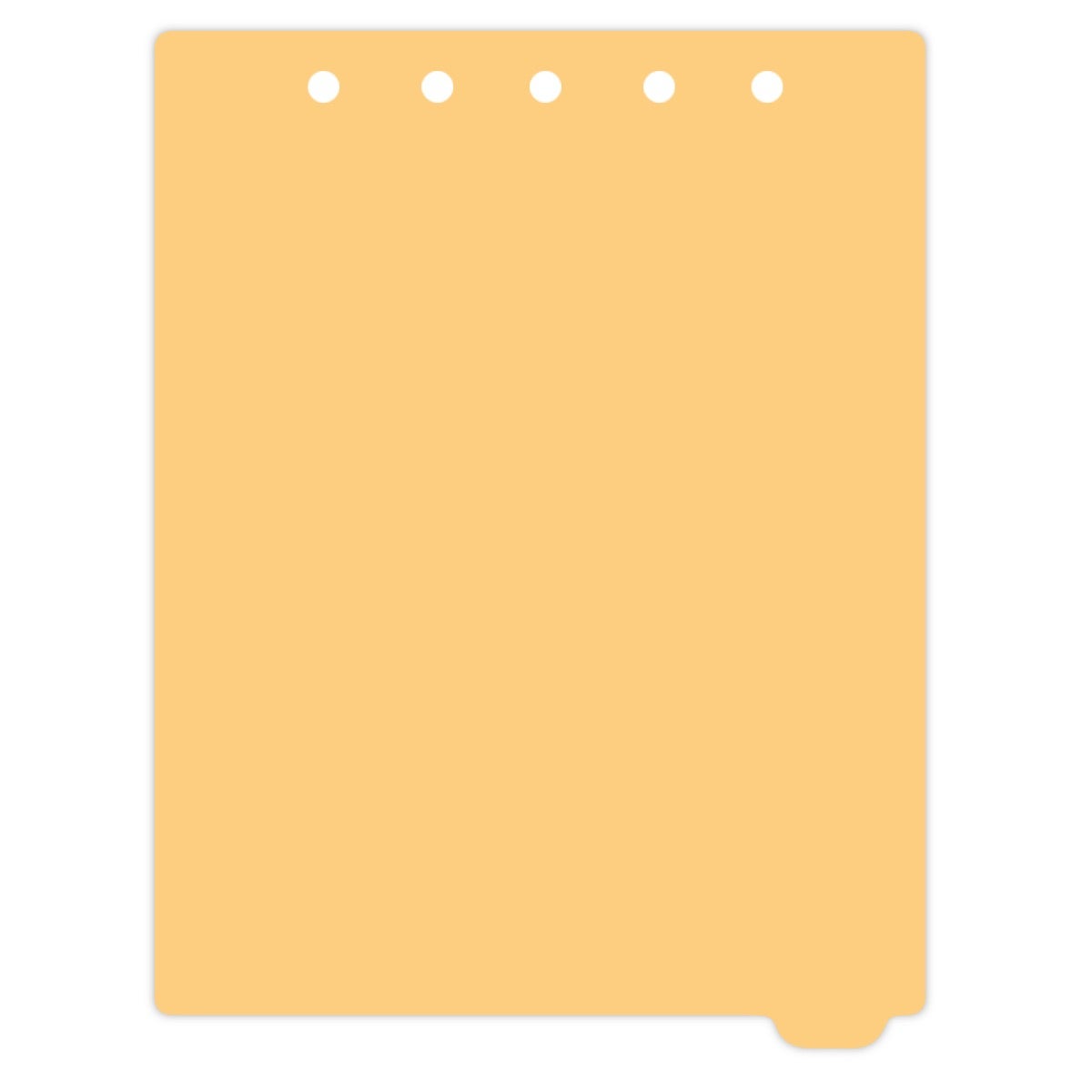 Heavy Duty Blank Plastic Ring Binder Dividers Tabs, Top Tab, 1/9 Cut