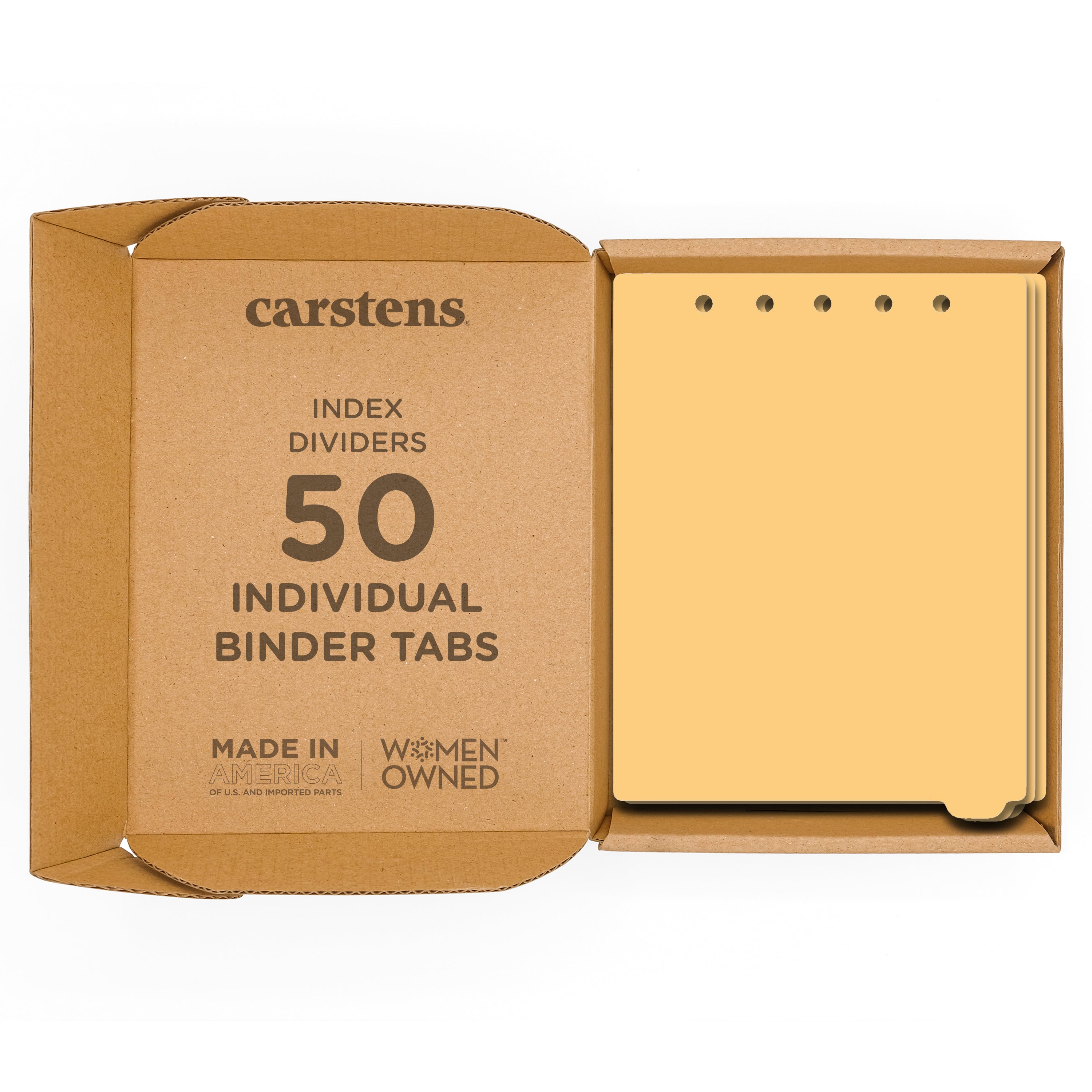 Heavy Duty Blank Plastic Ring Binder Dividers Tabs, Top Tab, 1/9 Cut