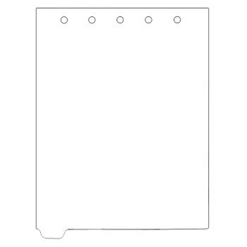 Heavy Duty Blank Plastic Ring Binder Dividers Tabs, Top Tab, 1/9 Cut