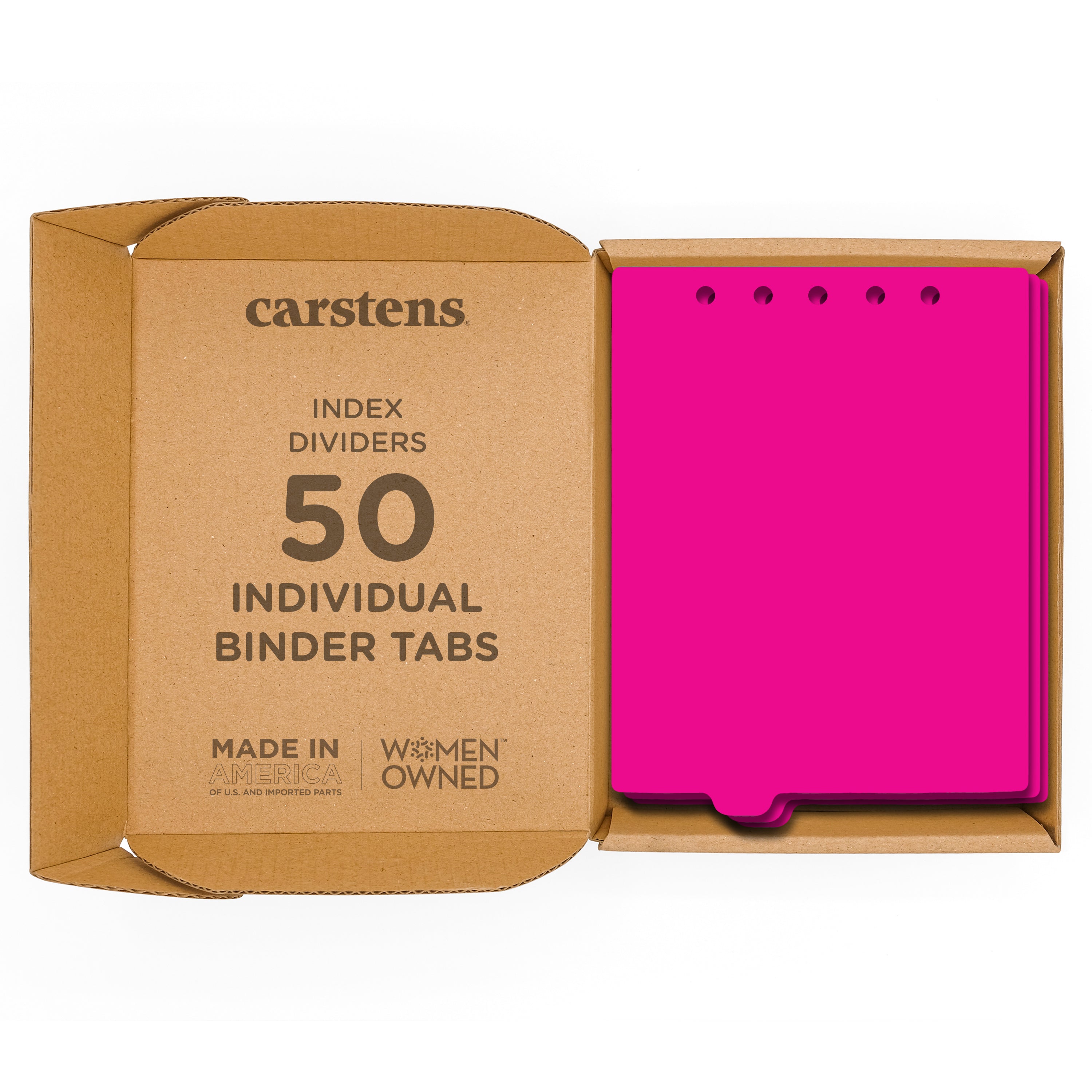 Heavy Duty Blank Plastic Ring Binder Dividers Tabs, Top Tab, 1/9 Cut