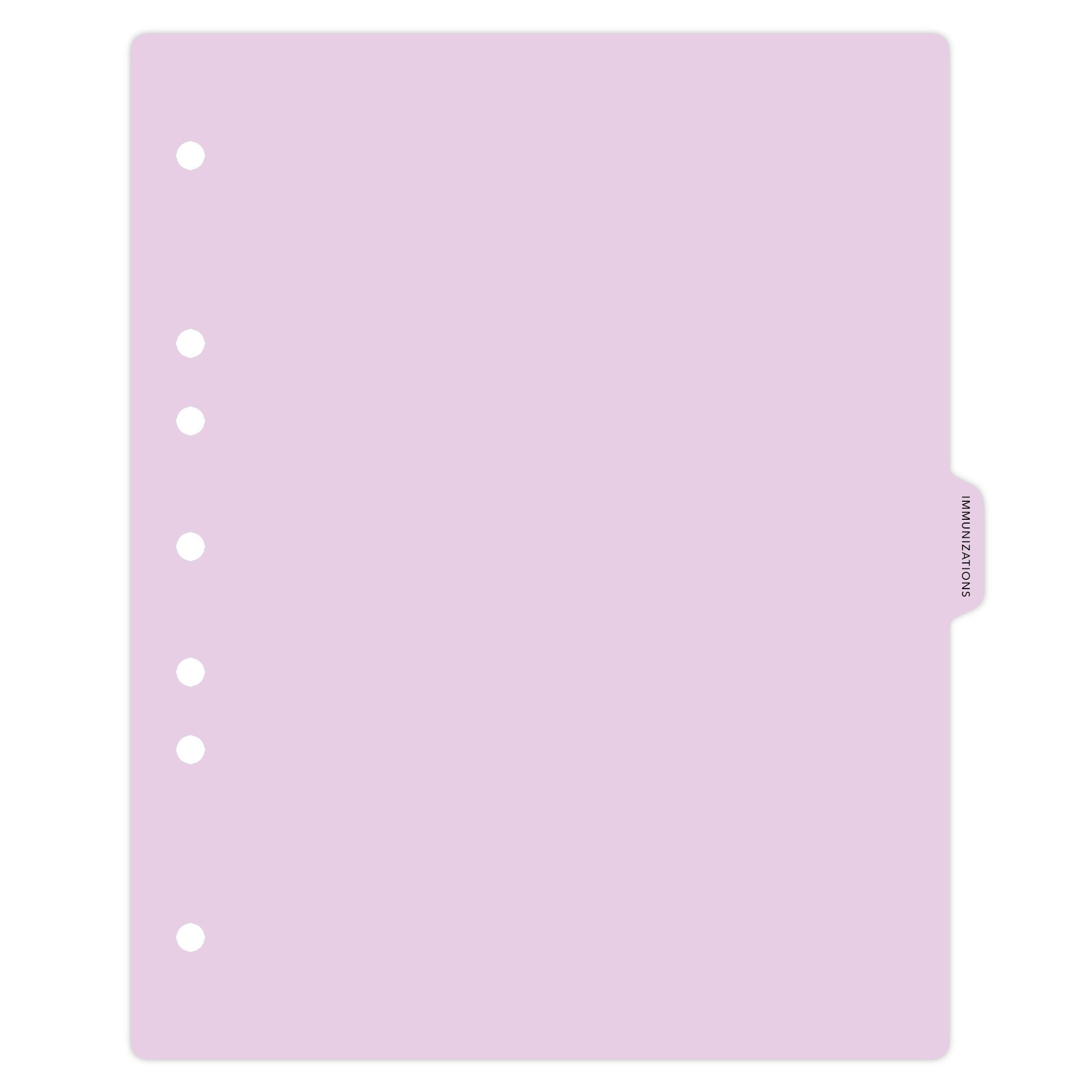 Heavy Duty Plastic Medical Chart Divider Tabs, Side Tab, 1/9 Cut, Tab 5 Position