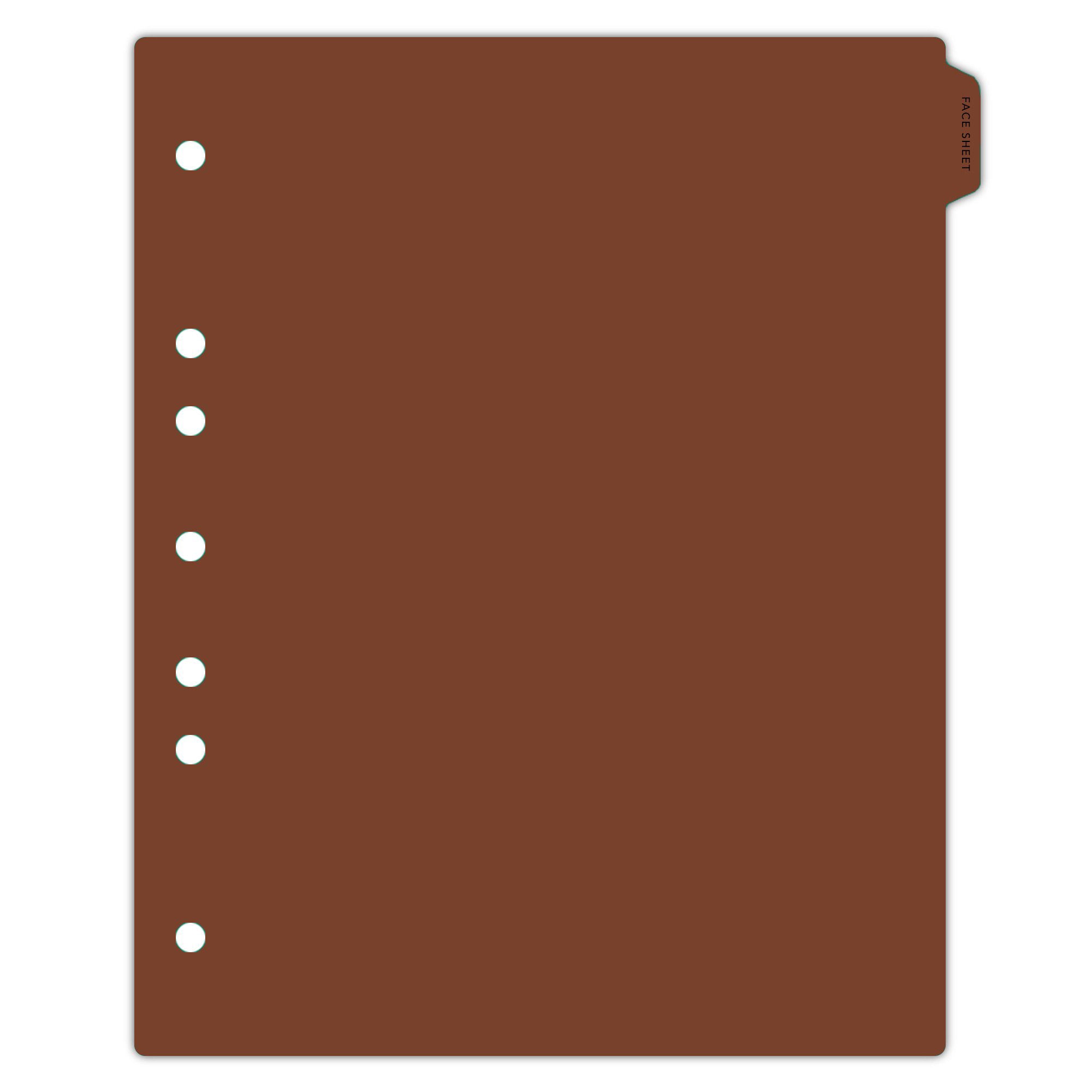 Heavy Duty Plastic Medical Chart Divider Tabs, Side Tab, 1/9 Cut, Tab 1 Position