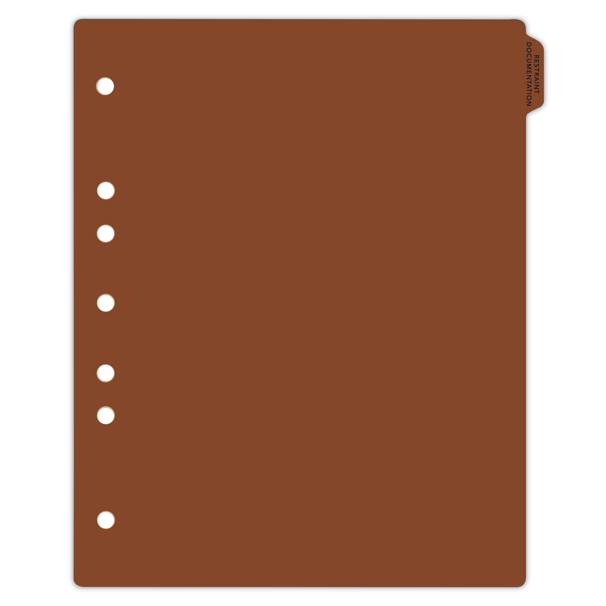 Heavy Duty Plastic Medical Chart Divider Tabs, Side Tab, 1/9 Cut, Tab 1 Position