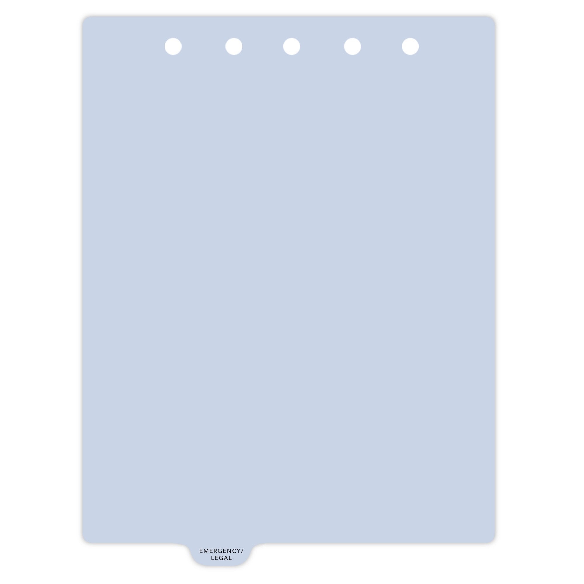 Heavy Duty Plastic Medical Chart Divider Tabs, Bottom Tab, 1/9 Cut, Tab 3 Position
