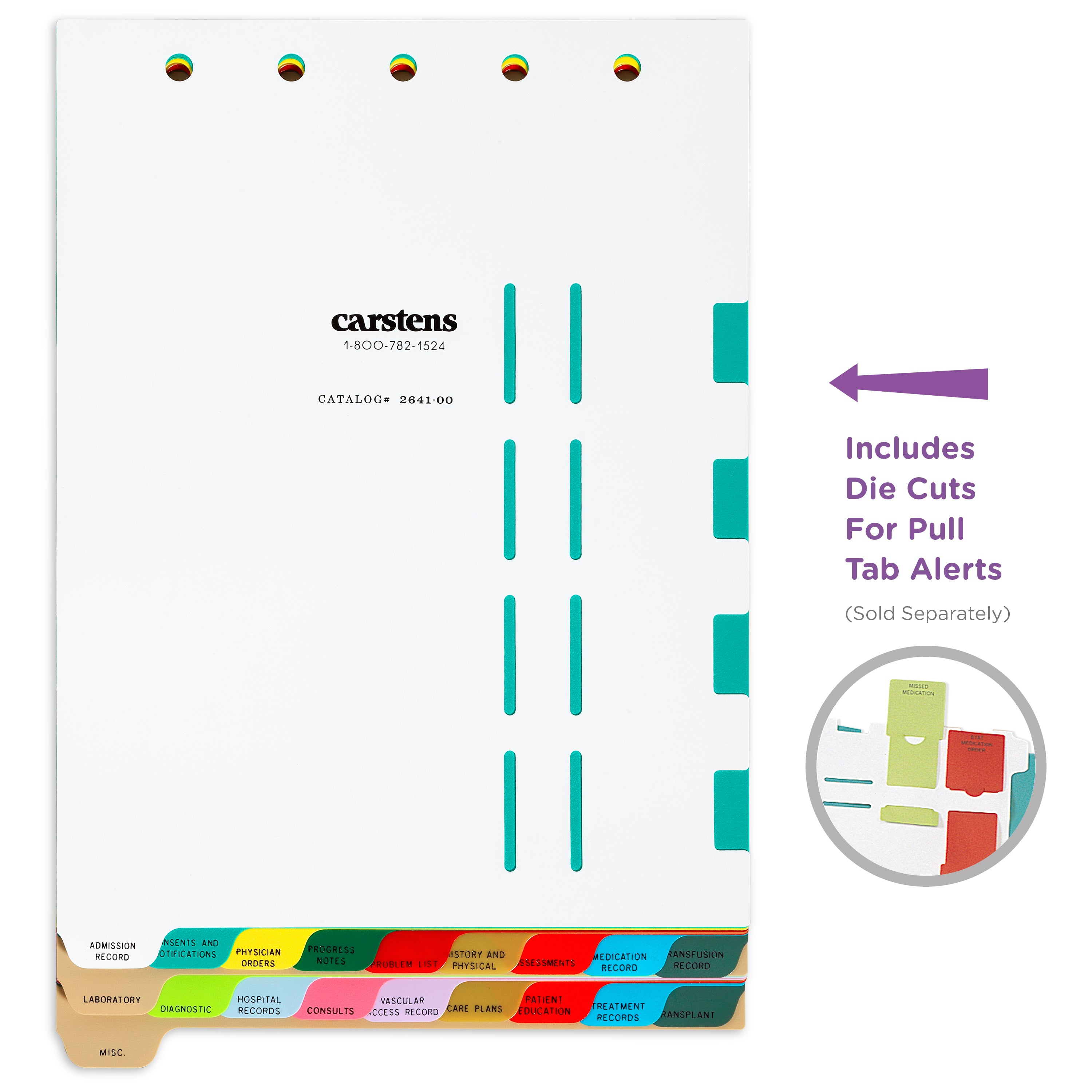 Heavy Duty Plastic Dialysis Divider Sets for Top Opening Binders