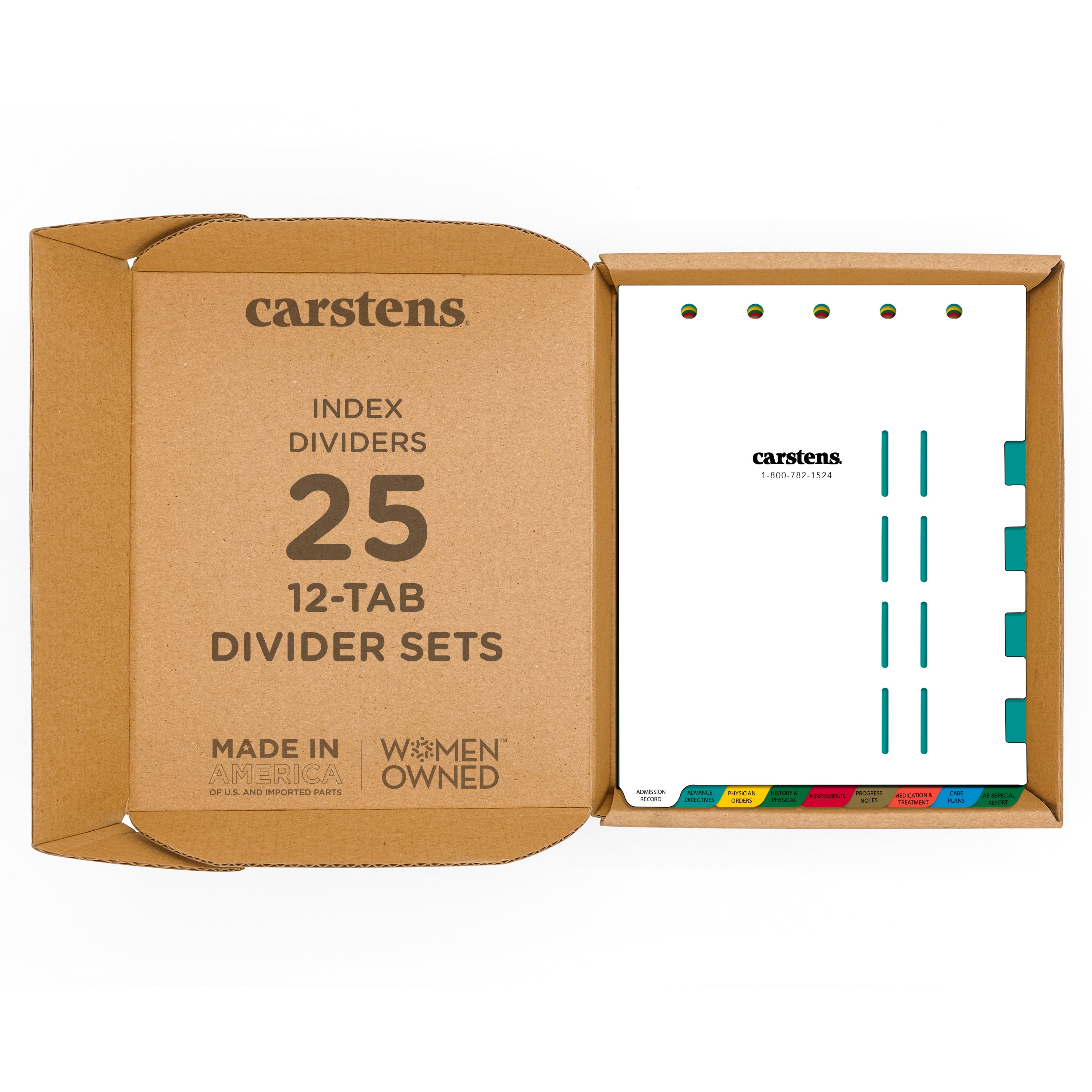Heavy Duty Plastic Adult Daycare Divider Sets for Top Opening Binders