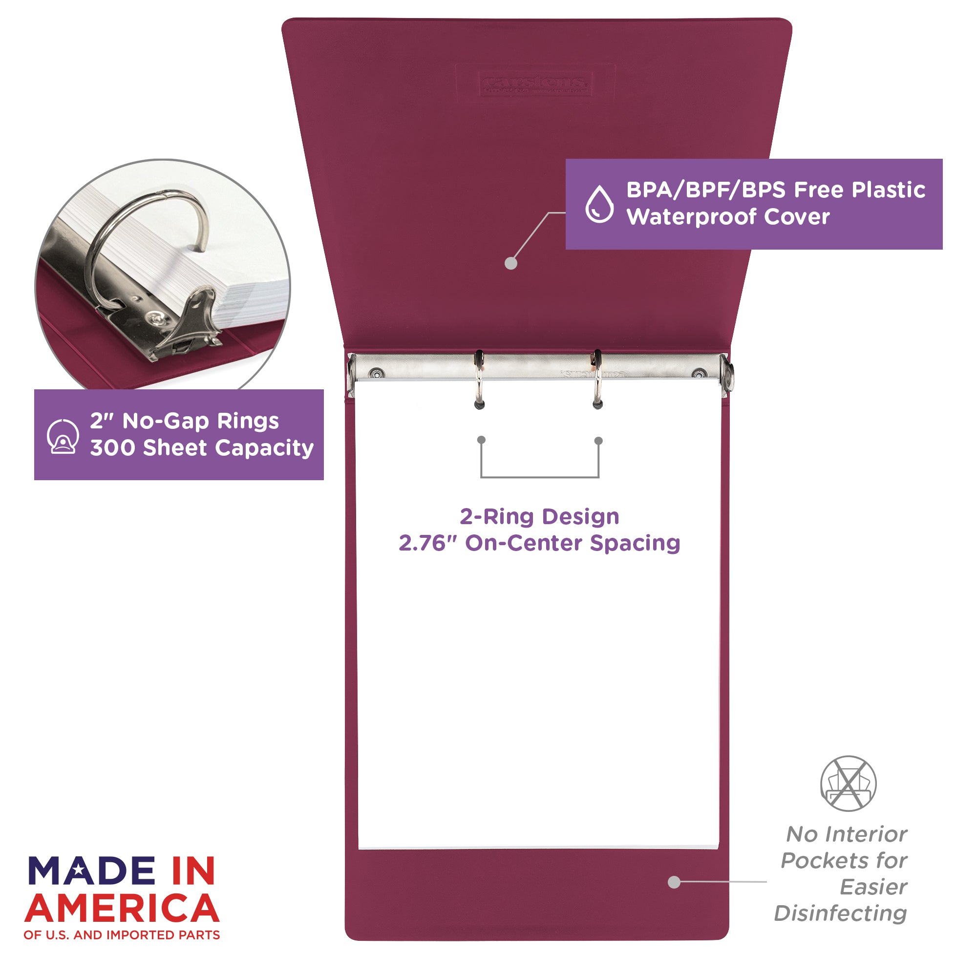 Custom 2-Inch Binder with Logo – Heavy Duty Top-Opening