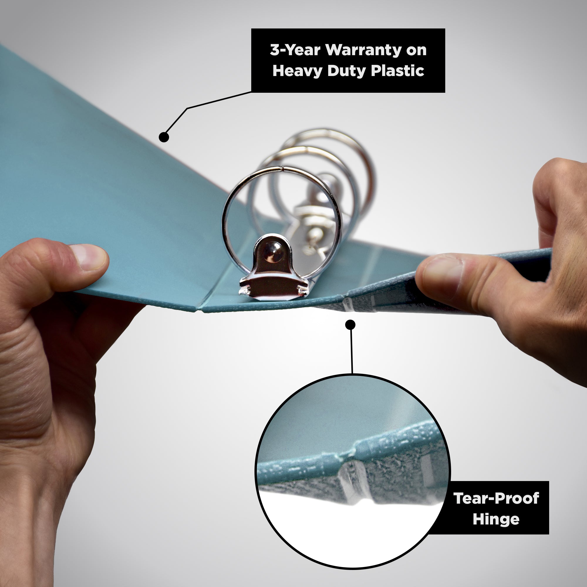 2-Inch Heavy Duty 3-Ring Binder for Medical Charting - Top Opening