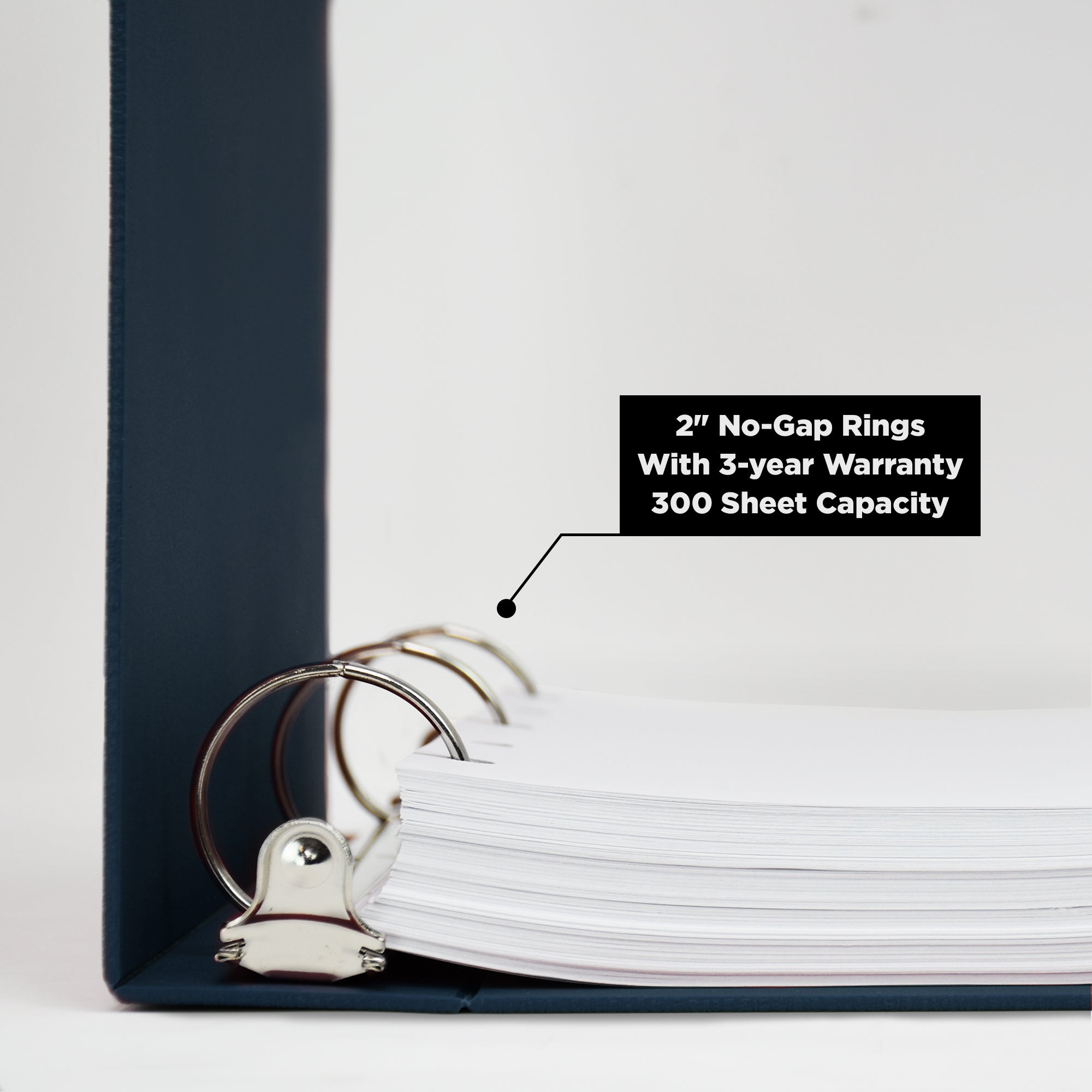 2-Inch Heavy Duty 3-Ring Binder for Medical Charting - Top Opening