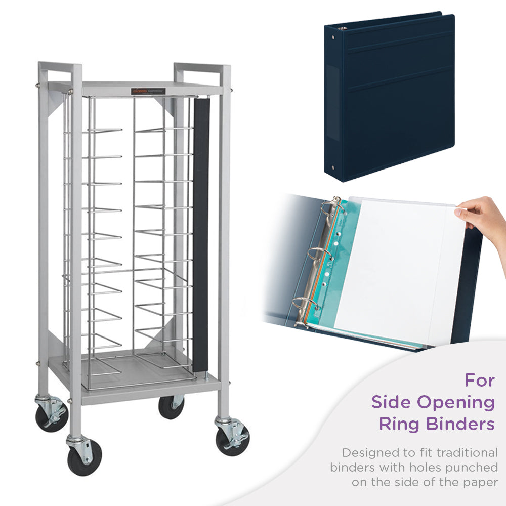 Horizontal Open Chart Rack For Side Opening Ring Binders