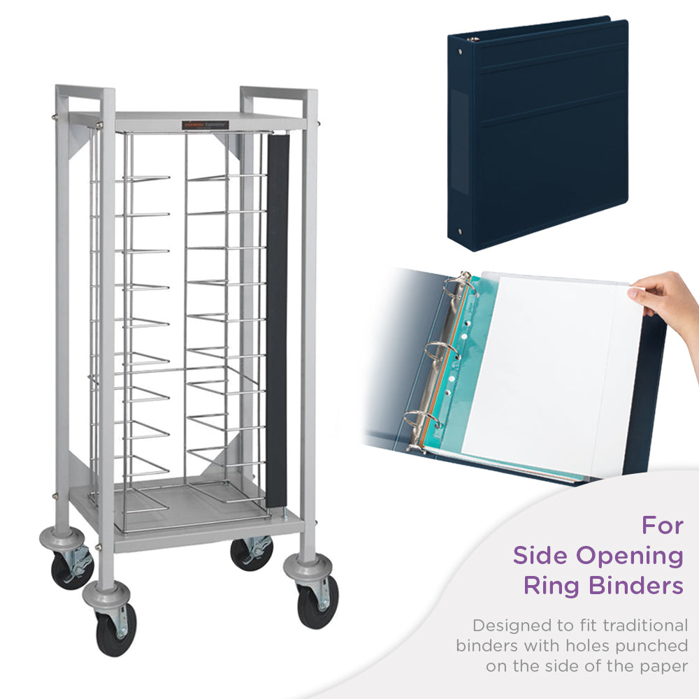 Horizontal Open Chart Rack For Side Opening Ring Binders