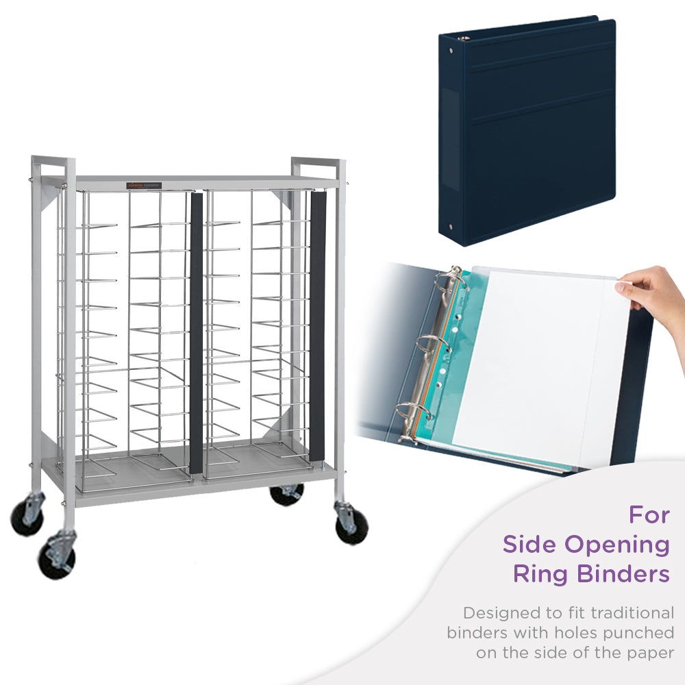 Horizontal Open Chart Rack For Side Opening Ring Binders