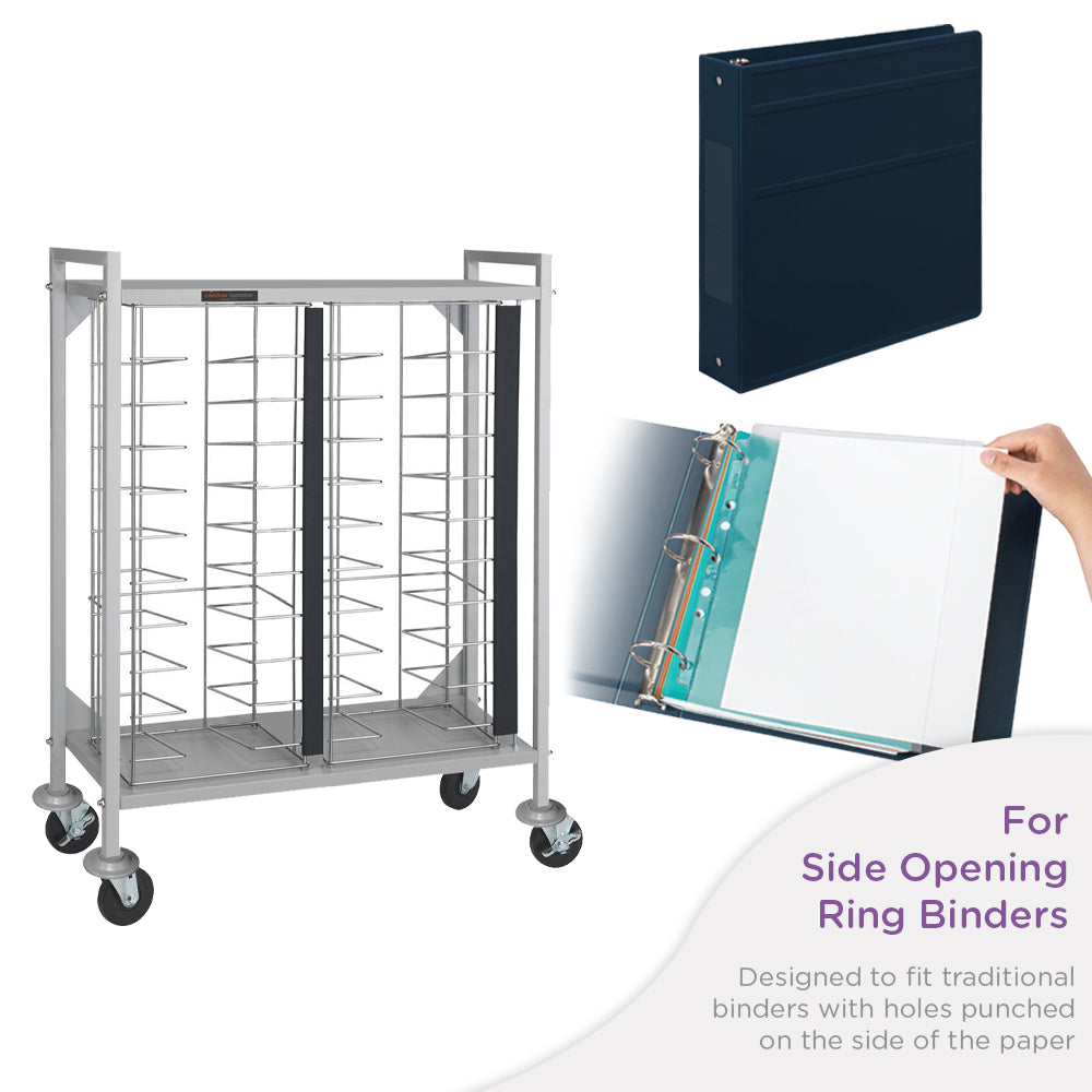 Horizontal Open Chart Rack For Side Opening Ring Binders