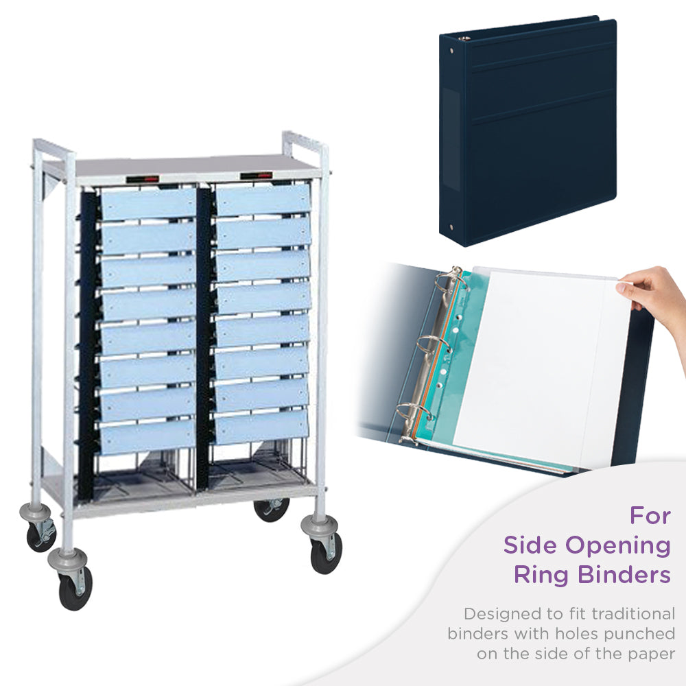 Horizontal Open Chart Rack For Side Opening Ring Binders