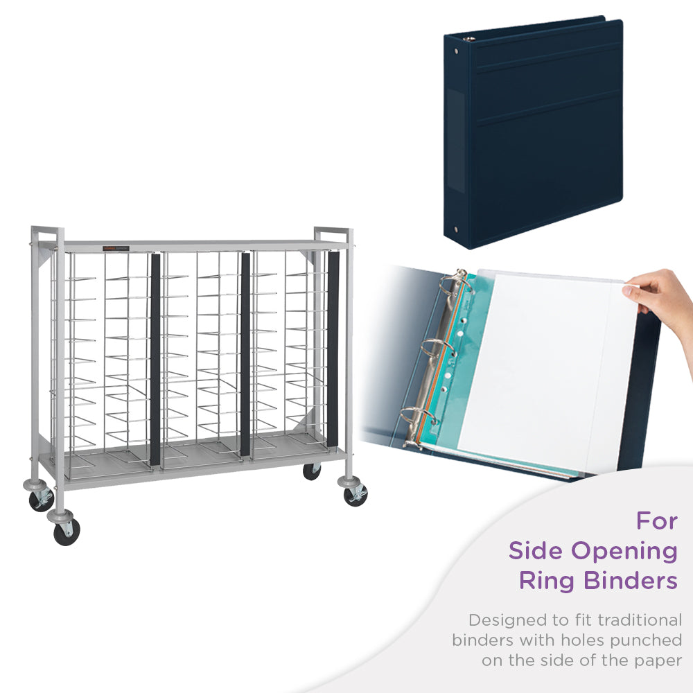 Horizontal Open Chart Rack For Side Opening Ring Binders