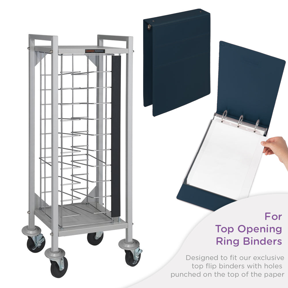 Horizontal Open Chart Rack For Top Opening Ring Binders