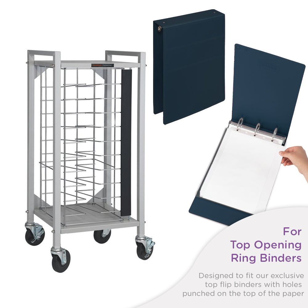 Horizontal Open Chart Rack For Top Opening Ring Binders