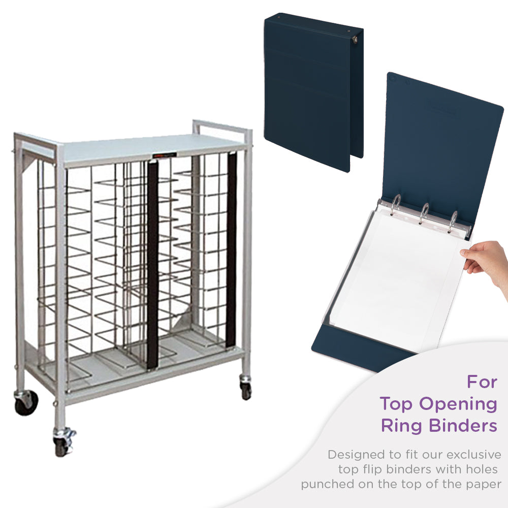 Horizontal Open Chart Rack For Top Opening Ring Binders