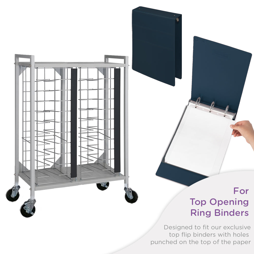 Horizontal Open Chart Rack For Top Opening Ring Binders