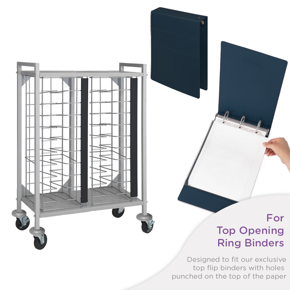 Horizontal Open Chart Rack For Top Opening Ring Binders