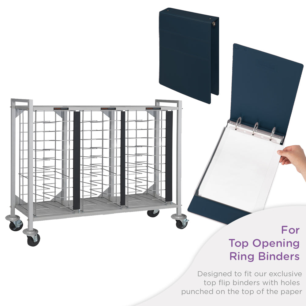 Horizontal Open Chart Rack For Top Opening Ring Binders