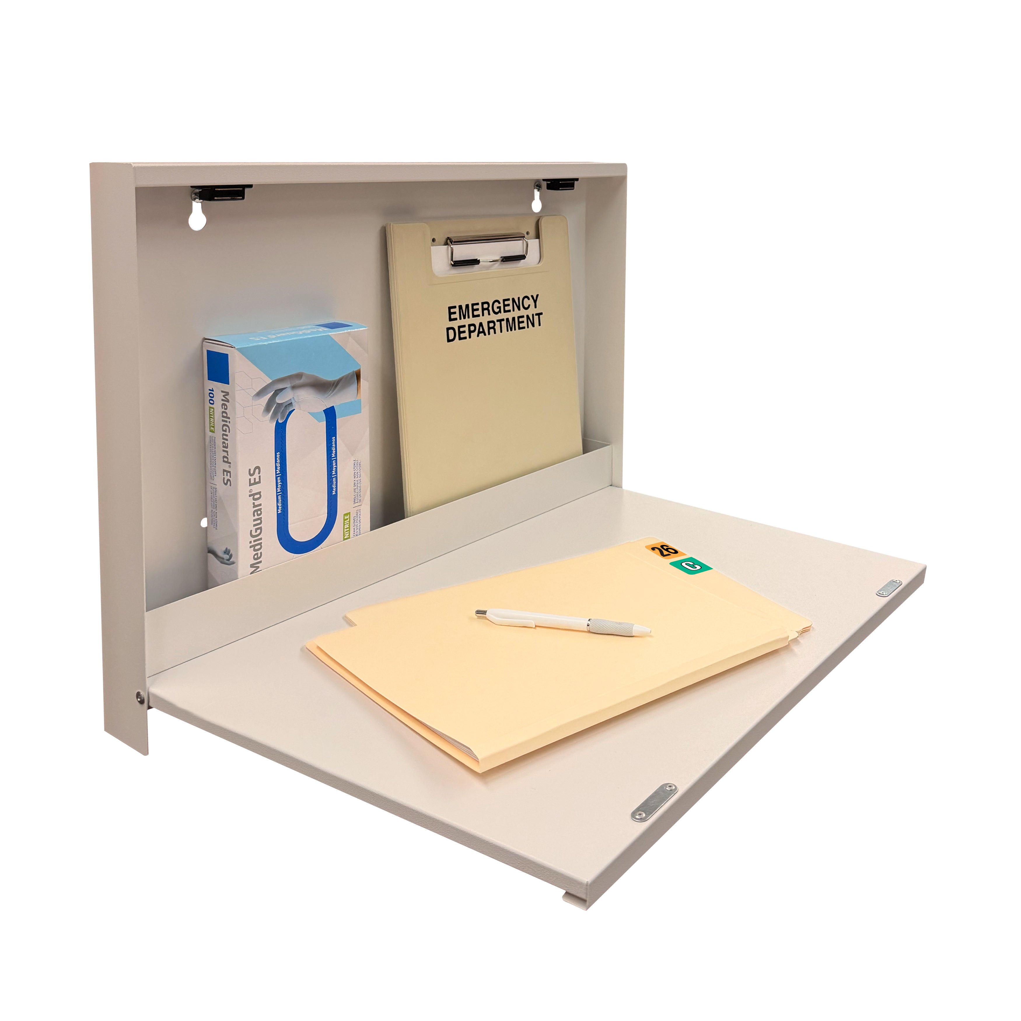 Basic Narrow Wall Cabinet, 22.75"W x 17.5"H x 2.6"D, No Lock, WALLAroo Jr™ 4632 Series