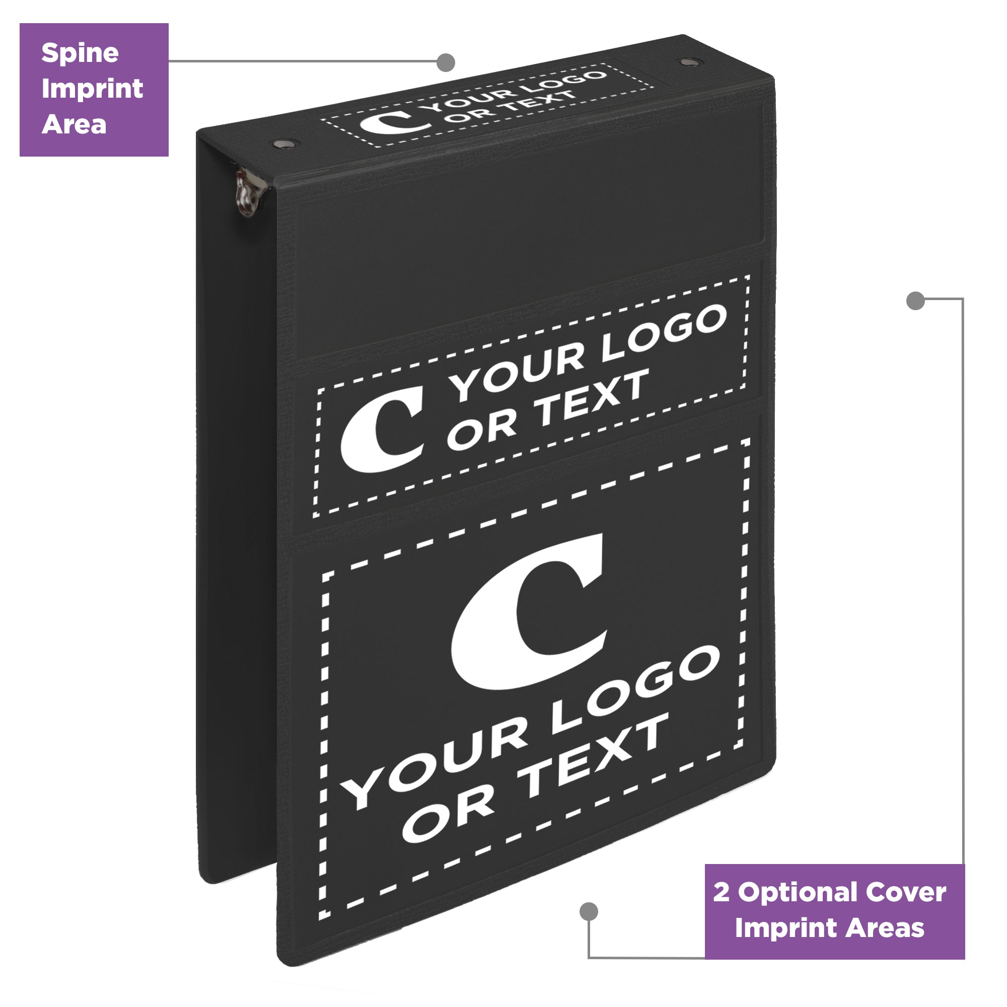 Custom 2-Inch Binder with Logo – Heavy Duty Top-Opening