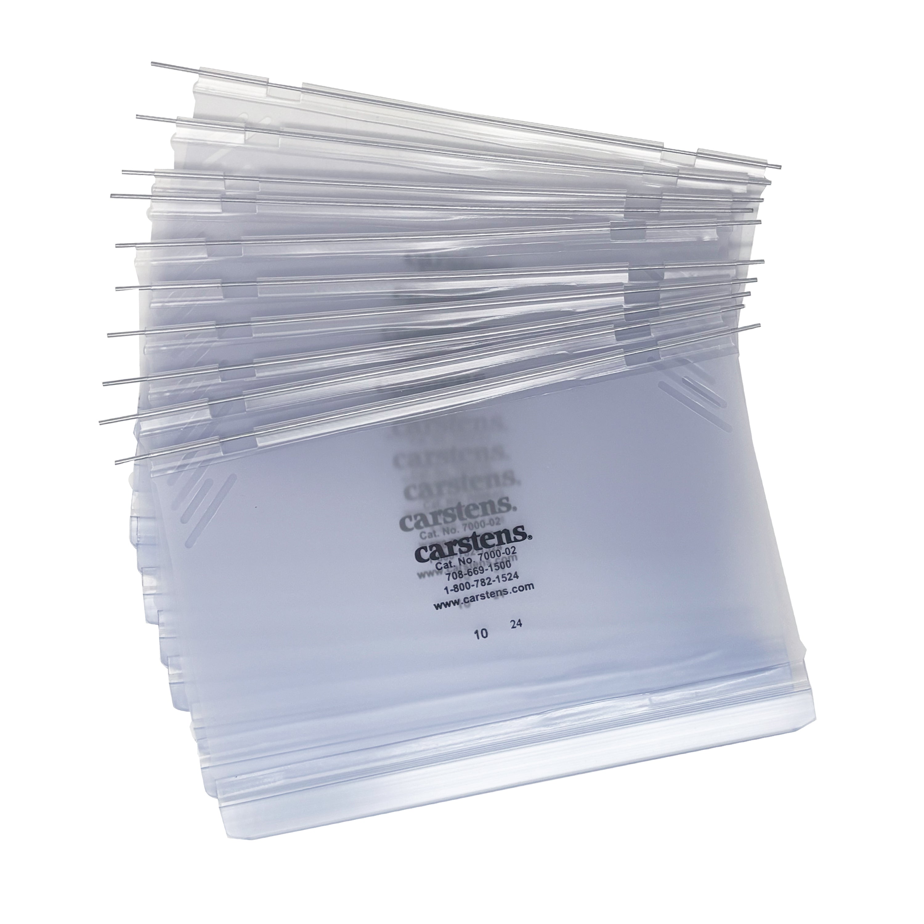 10-Pack Vinyl Replacement Pockets for Kardex-Visitrays