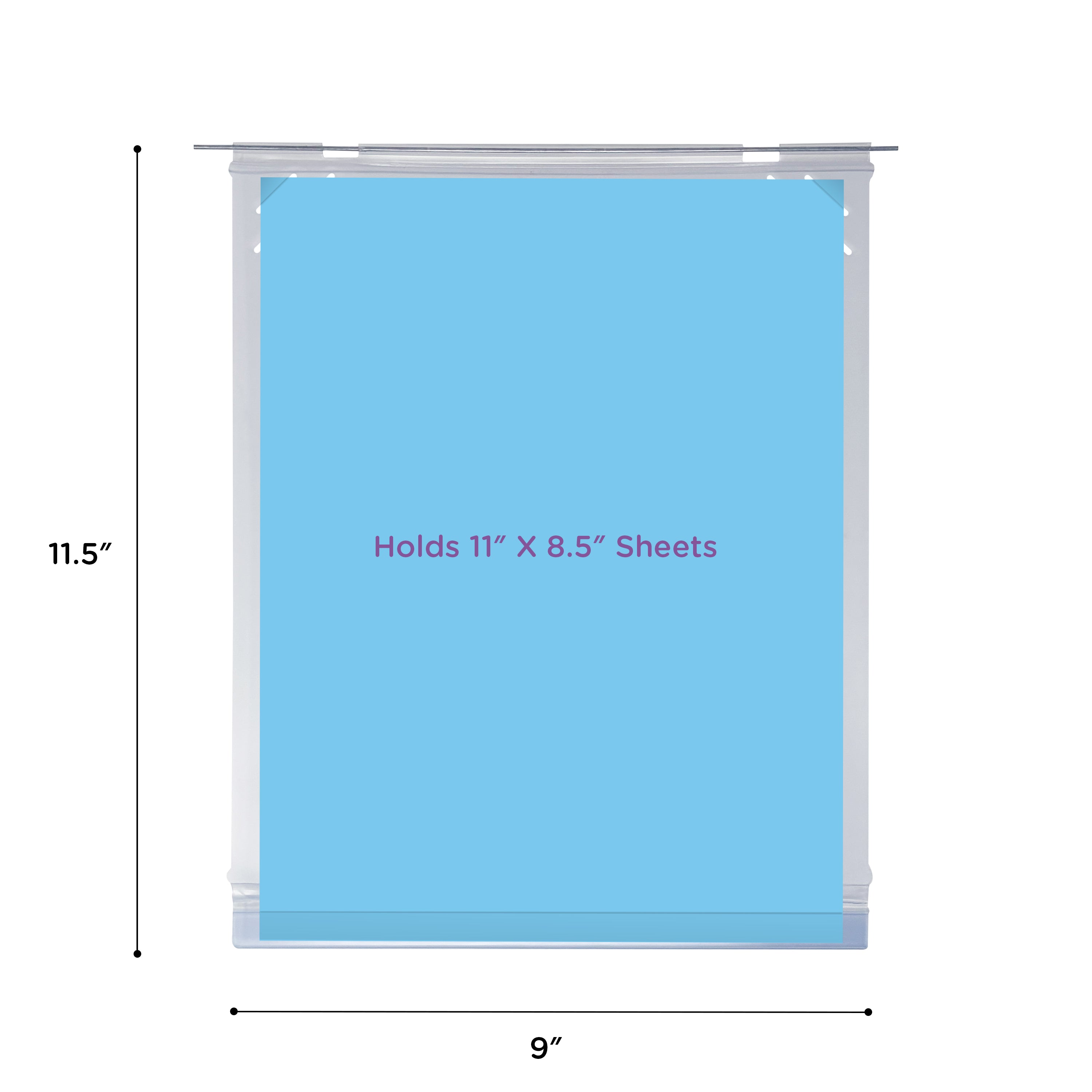 10-Pack Vinyl Replacement Pockets for Kardex-Visitrays